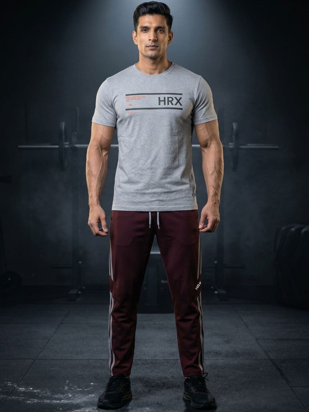 HRX by Hrithik Roshan Brand Logo Printed Round Neck T-shirt - view 1