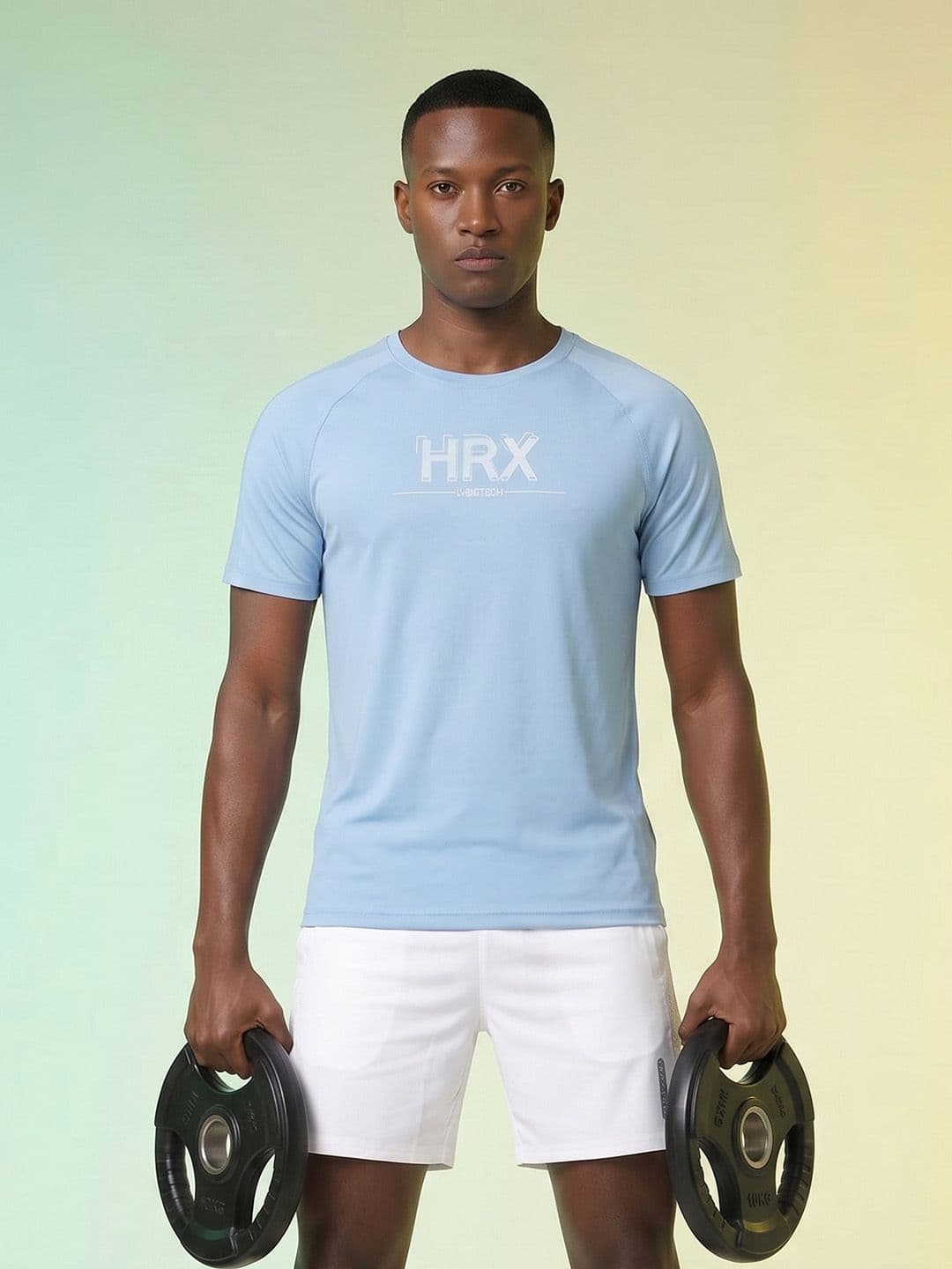 HRX by Hrithik Roshan Brand Logo Printed Rapid Dry Training T-shirt - view 1