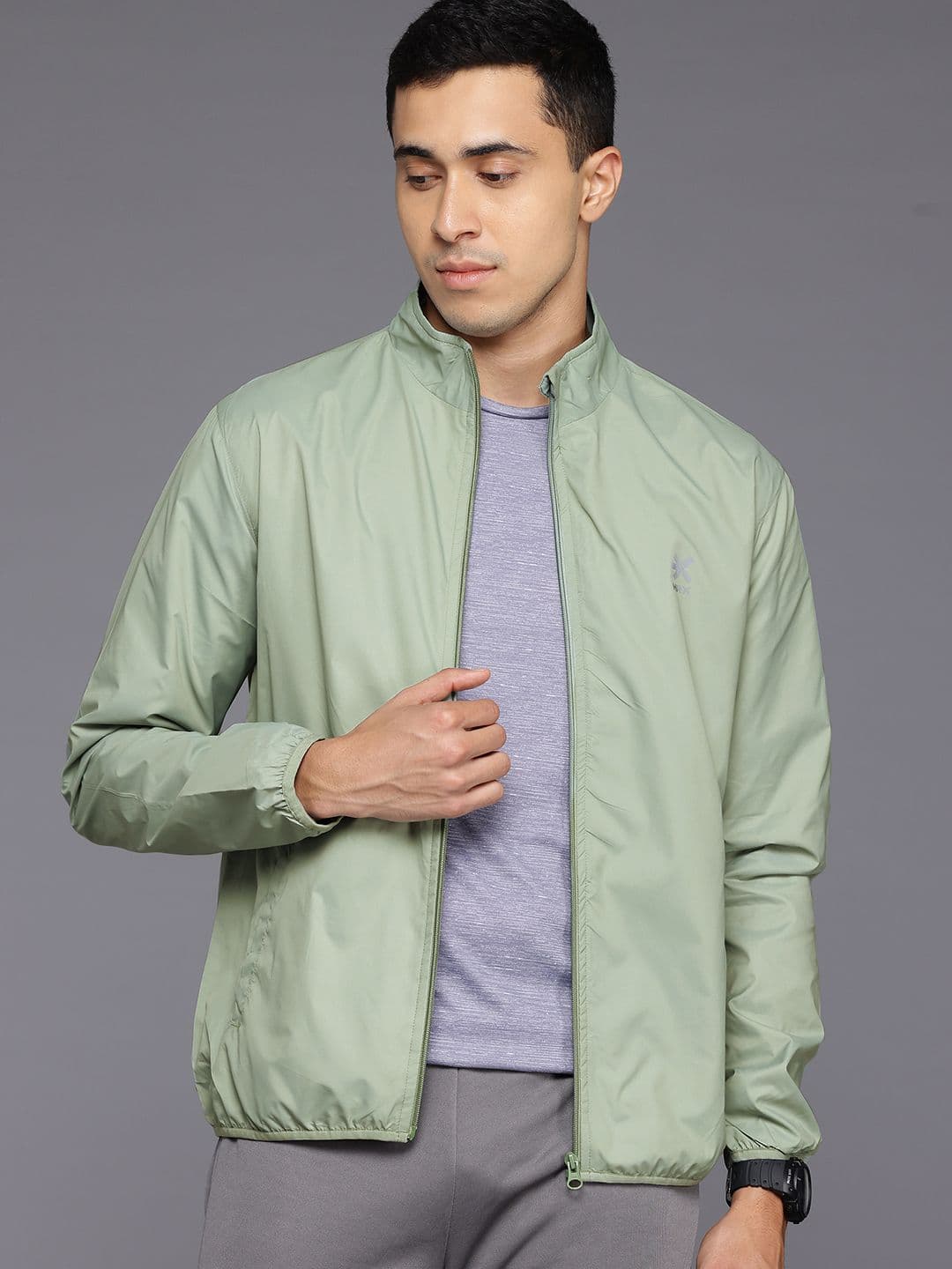 HRX by Hrithik Roshan Men Rapid-Dry Running Jacket with Reflective Detail - view 1