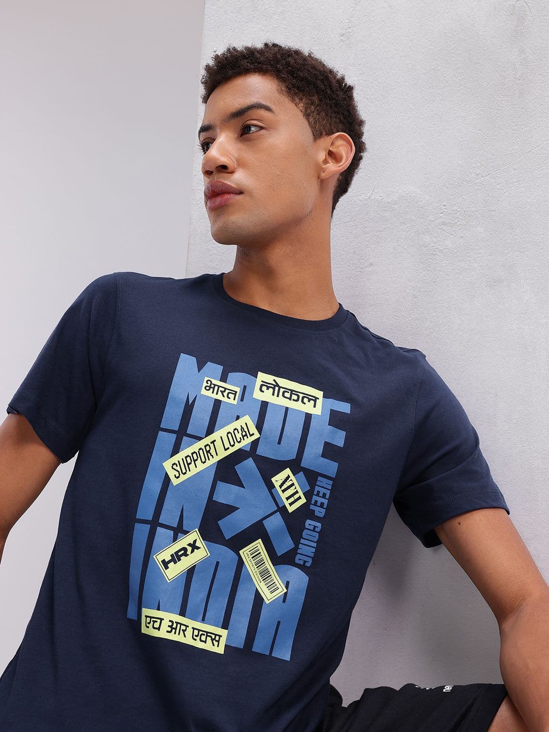 HRX by Hrithik Roshan Typography Printed Lifestyle T-shirt - view 1