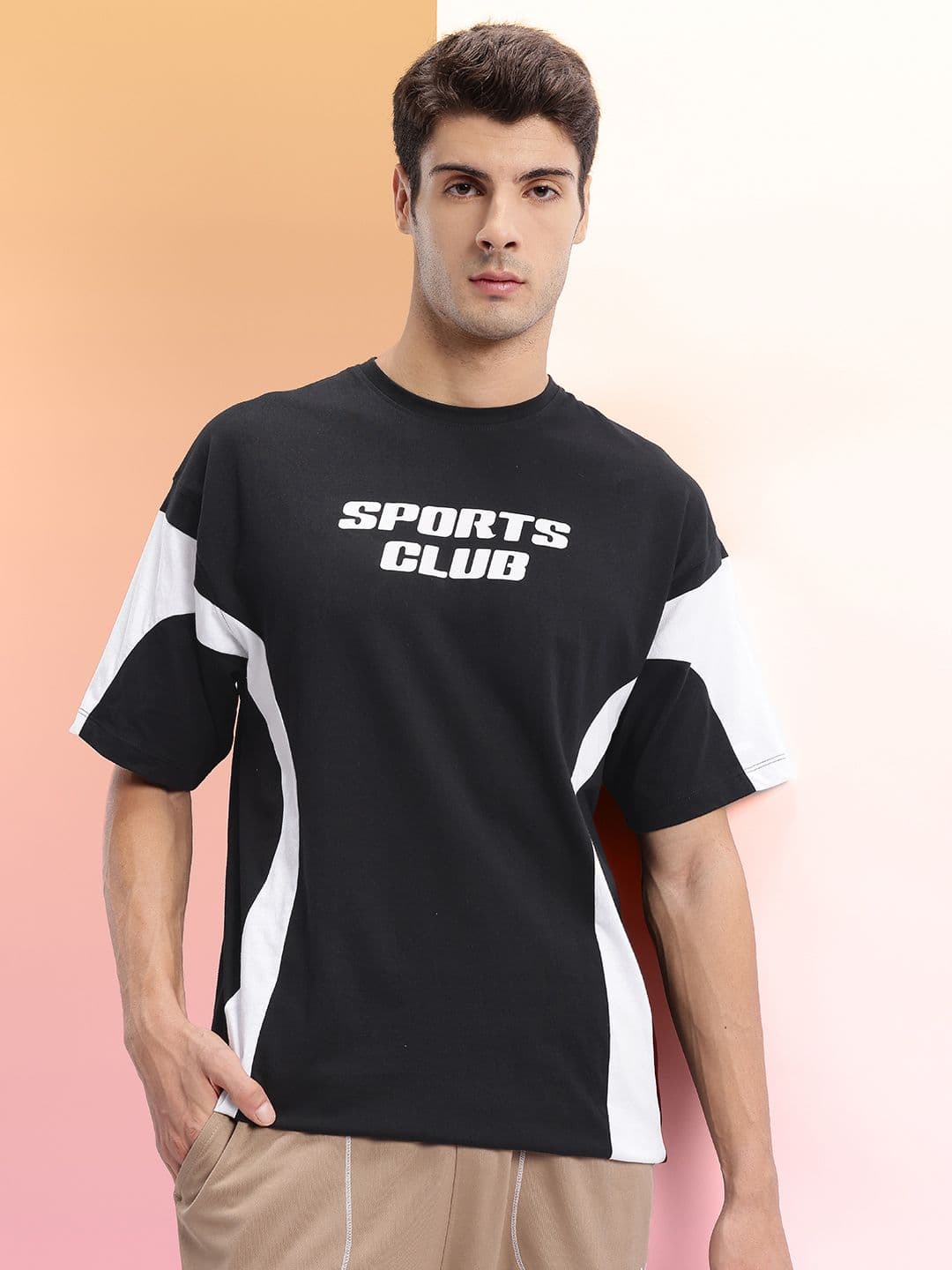 HRX by Hrithik Roshan Typography Print Drop-Shoulder Sleeves Relaxed Fit Lifestyle T-shirt - view 1