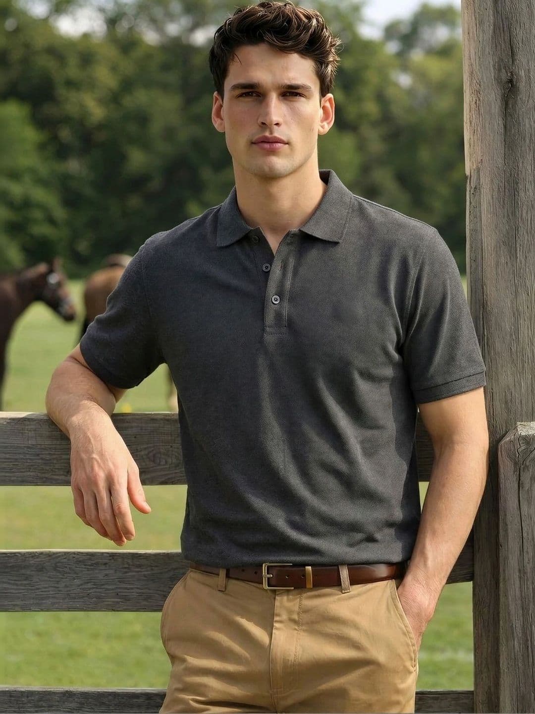 TOXA Men's Solid Half-Sleeve Light Weight Polo T-Shirt - view 1