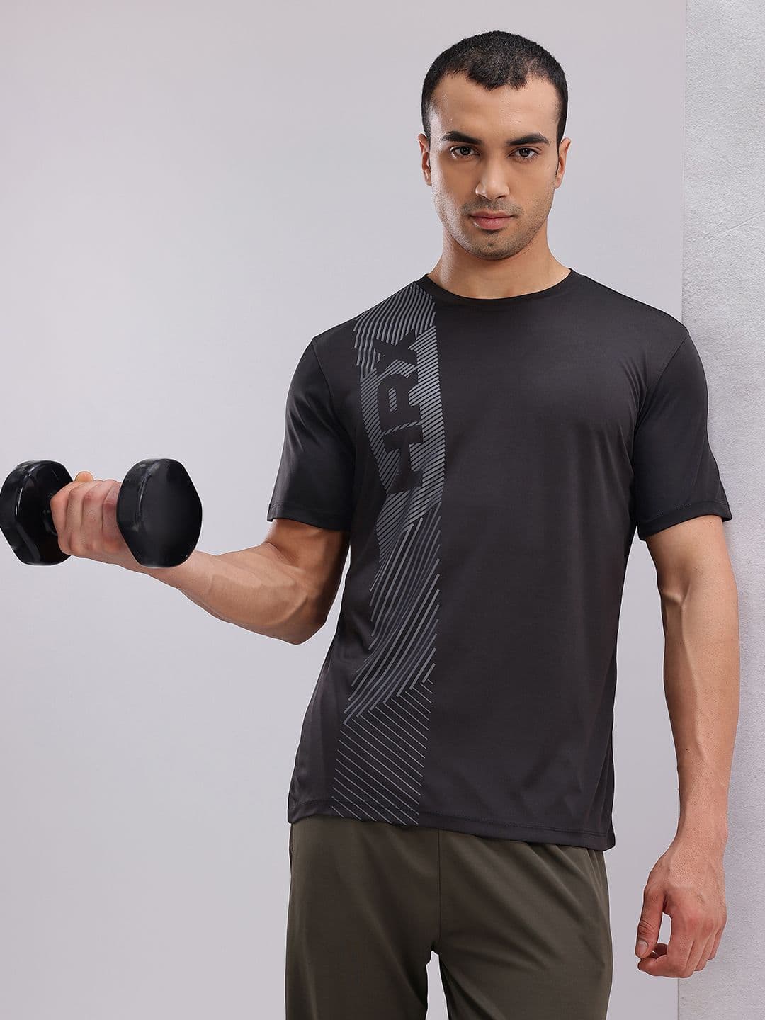 HRX by Hrithik Roshan Men Brand Logo Printed Rapid-Dry Training T-shirt - view 1