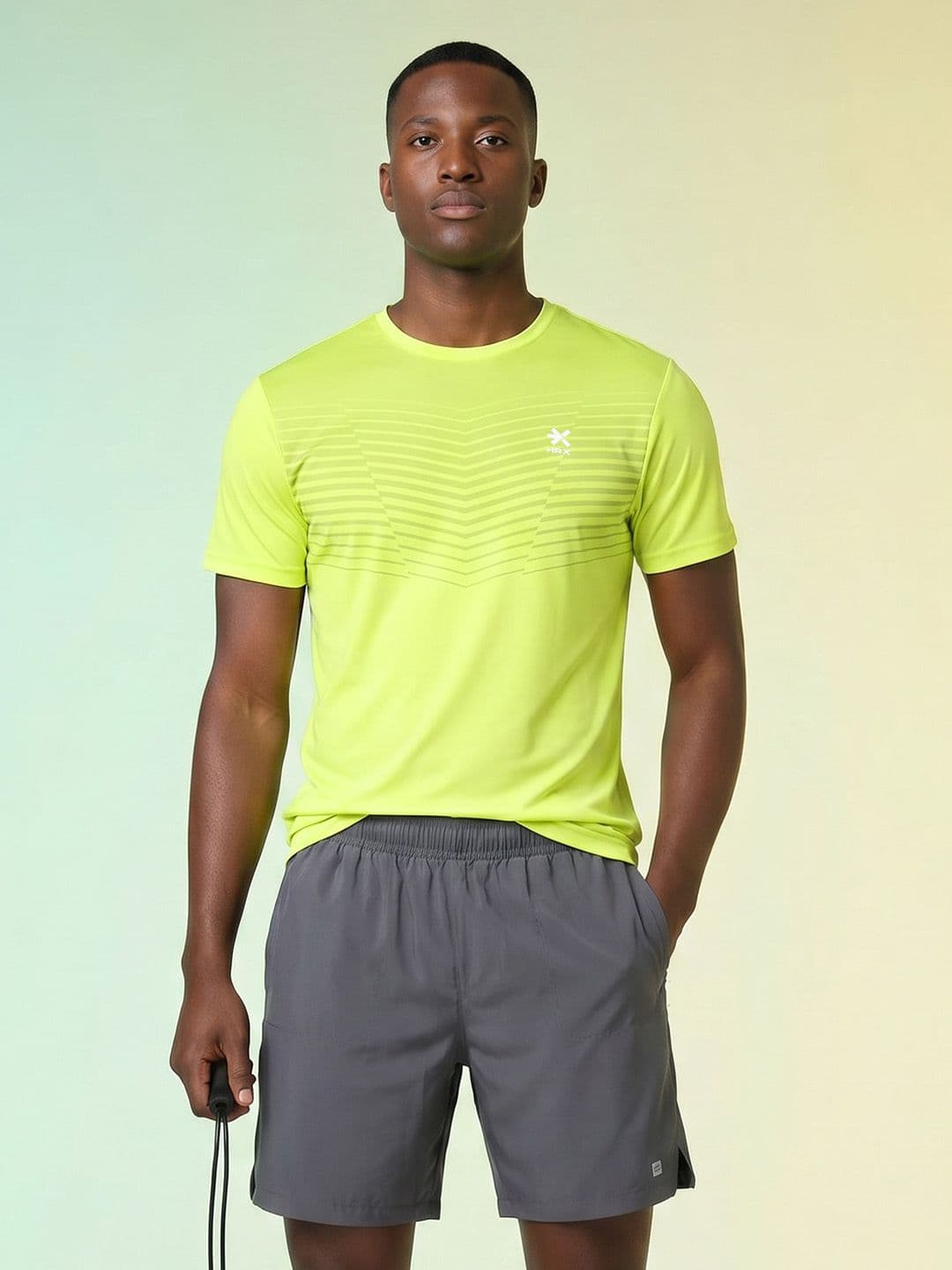HRX by Hrithik Roshan Printed Rapid Dry Training T-shirt - view 1