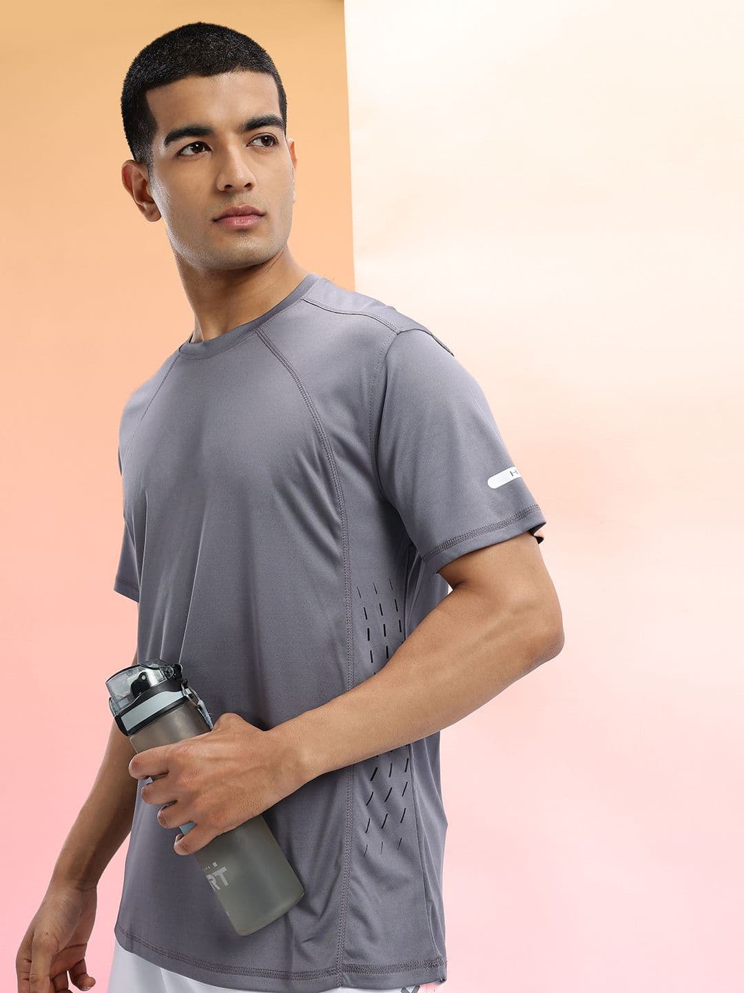 HRX by Hrithik Roshan Rapid-Dry Training T-shirt with Reflective Elements - view 1
