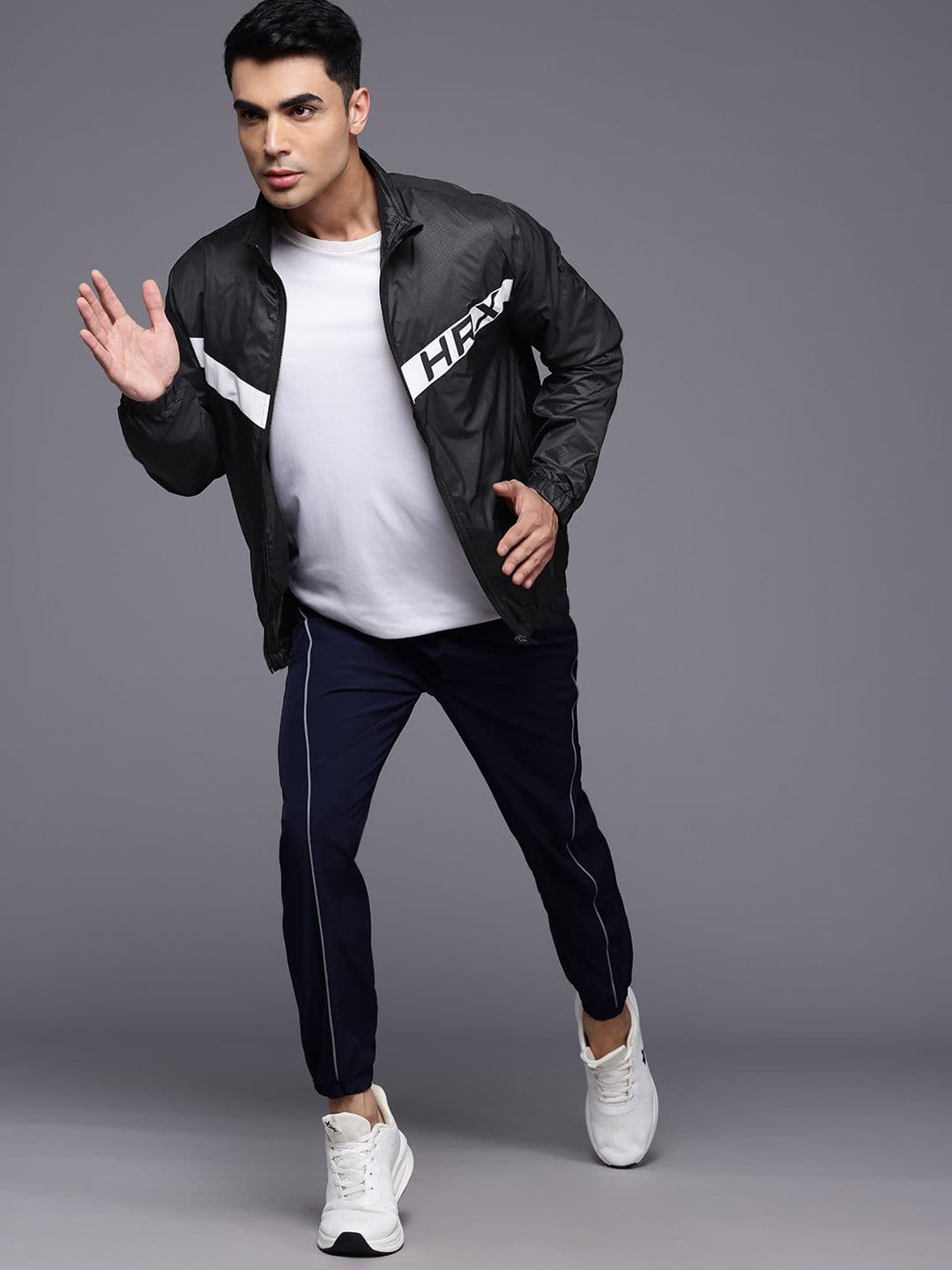 HRX by Hrithik Roshan Men Checked Running Sporty Jacket - view 1