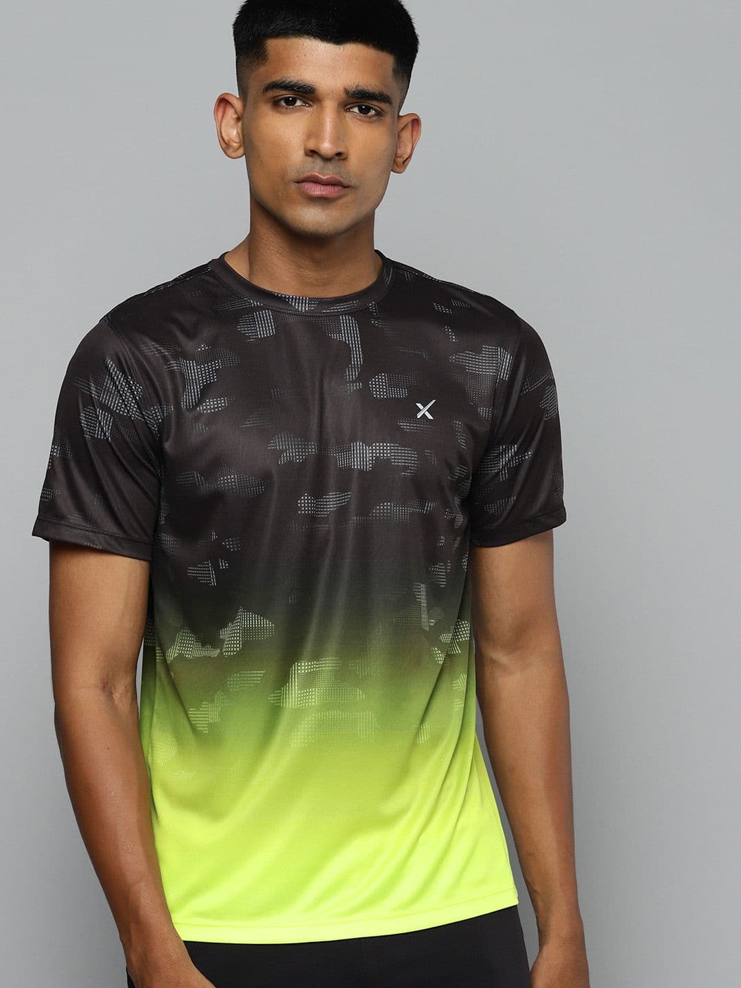 HRX by Hrithik Roshan Printed Colourblocked Running T-shirt - view 1