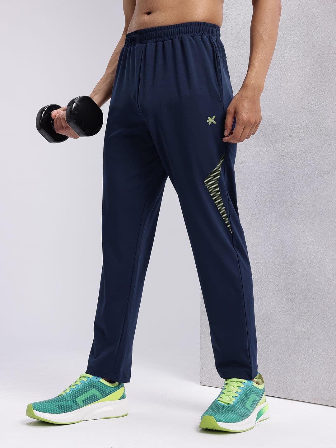 HRX by Hrithik Roshan Men Graphic Printed Rapid-Dry Mid-Rise Training Track Pants - view 1