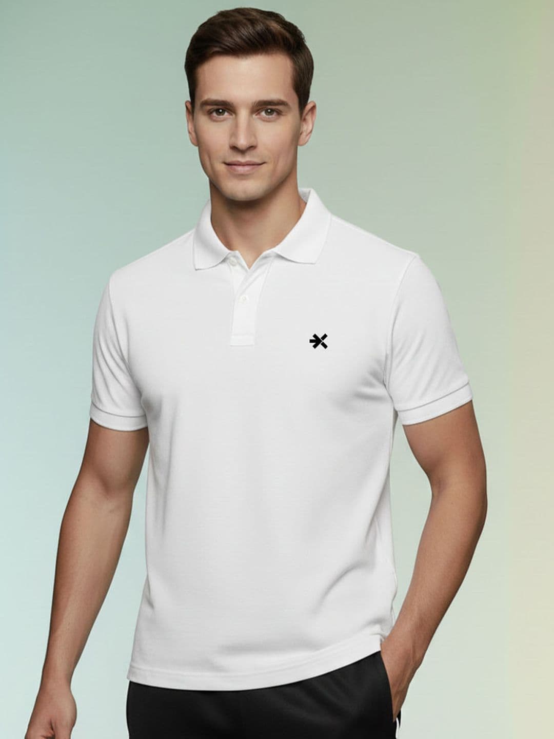 HRX by Hrithik Roshan Men Brand Logo Polo Collar T-shirt - view 1