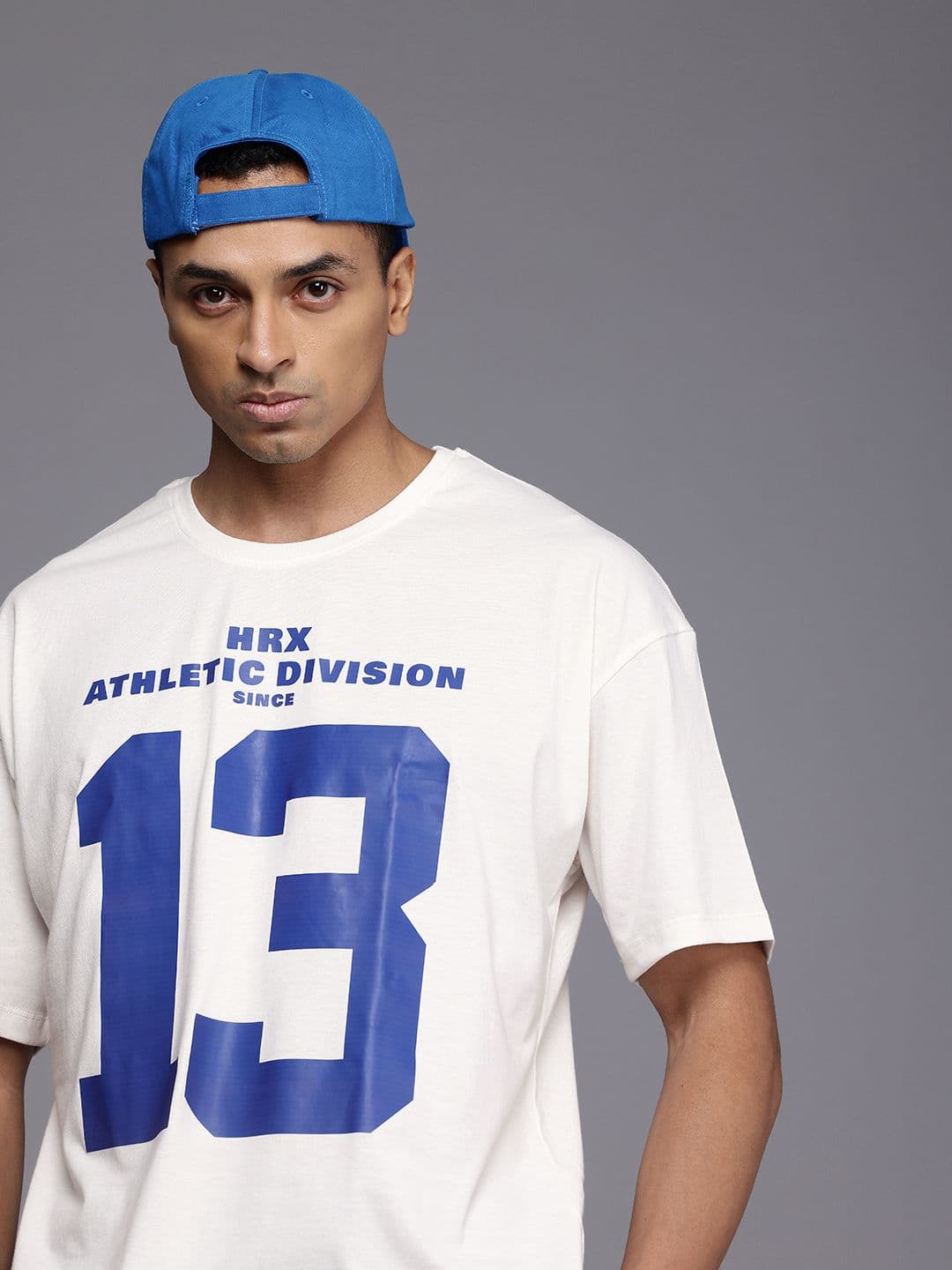 HRX by Hrithik Roshan Men Lifestyle Printed Drop-Shoulder Sleeves Oversized T-shirt - view 1
