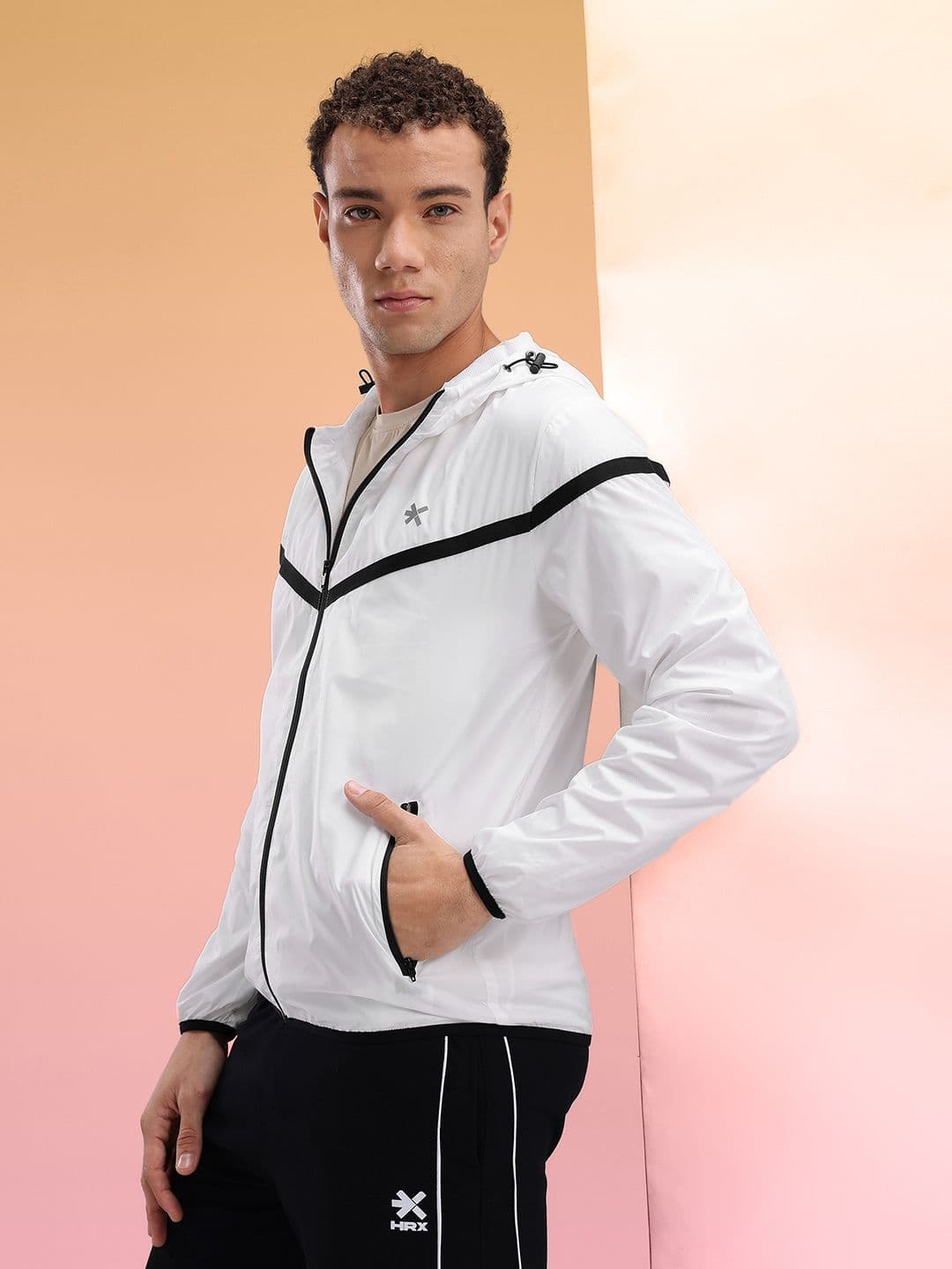 HRX by Hrithik Roshan Hooded Paneled Detail Tailored Jacket - view 1