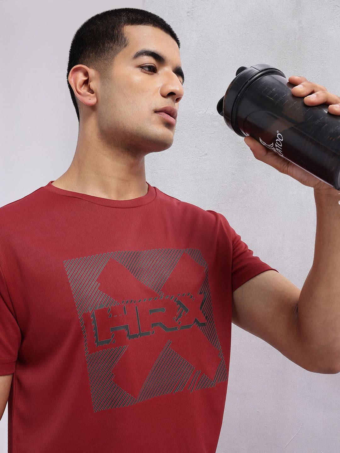 HRX by Hrithik Roshan Brand Logo Printed Rapid-Dry Training T-shirt - view 1