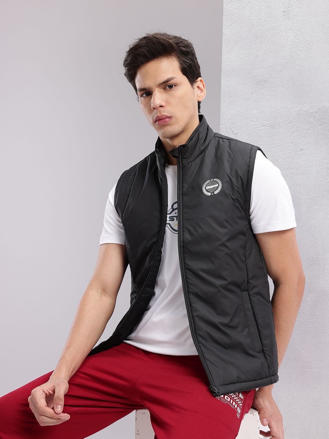 HRX by Hrithik Roshan Men Mock Collar Padded Lifestyle Jacket - view 1