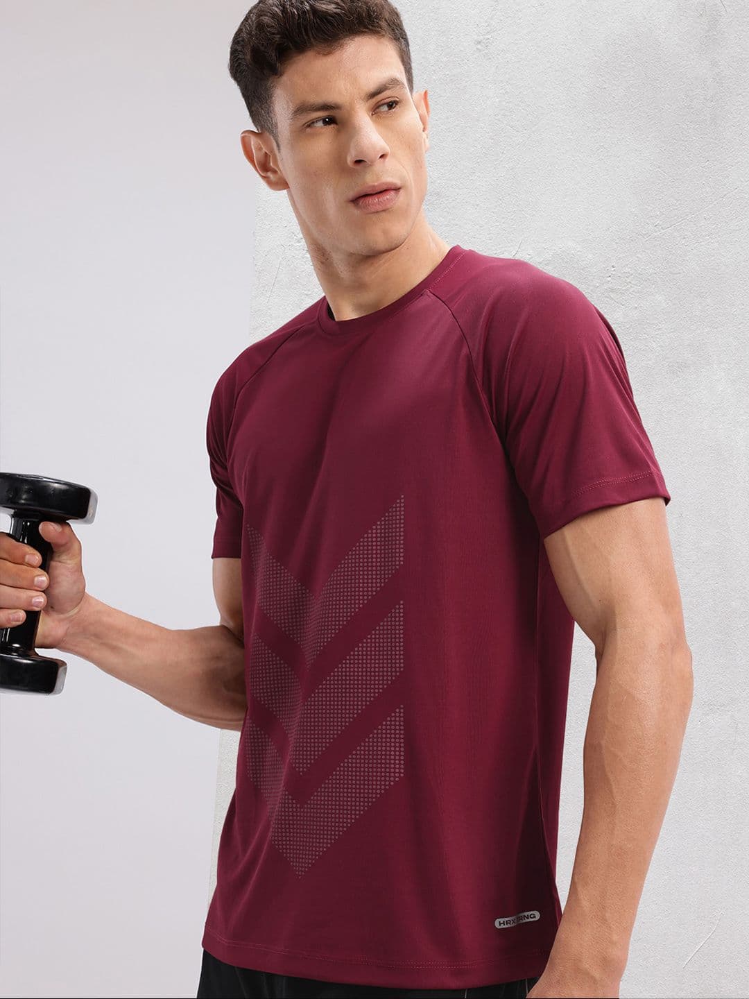 HRX by Hrithik Roshan Men Printed Rapid-Dry Training T-shirt - view 1