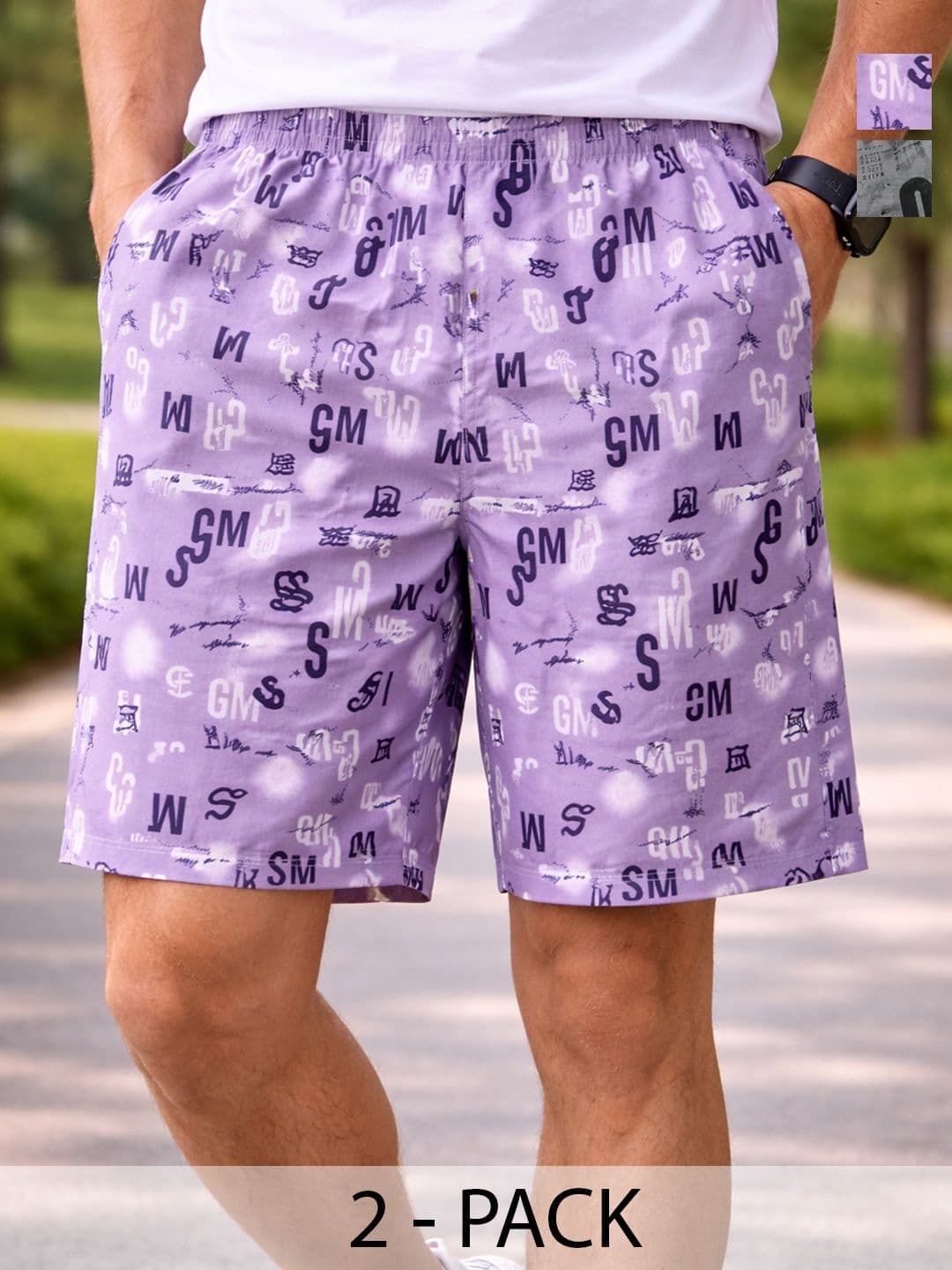 HRX by Hrithik Roshan Pack of 2 Printed Cotton Boxers - view 1