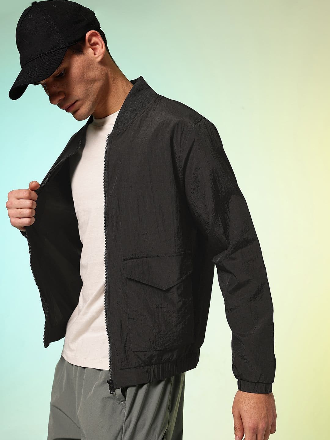 HRX by Hrithik Roshan Mock Collar Bomber Jacket - view 1