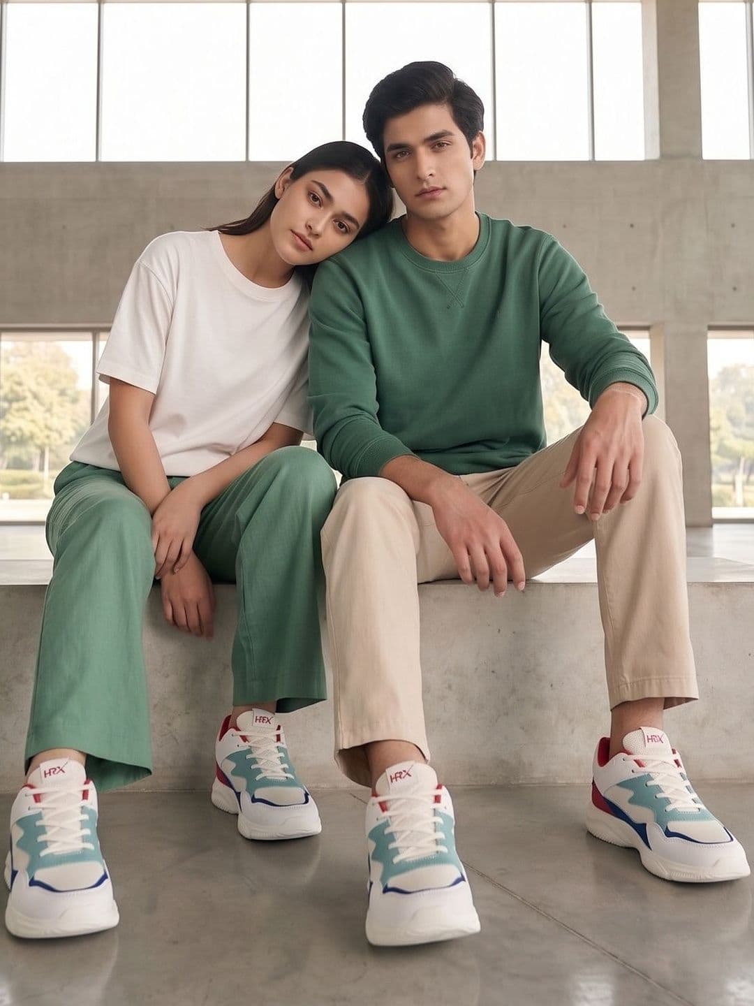 HRX by Hrithik Roshan Unisex Colourblocked Synthetic Sneakers - view 1
