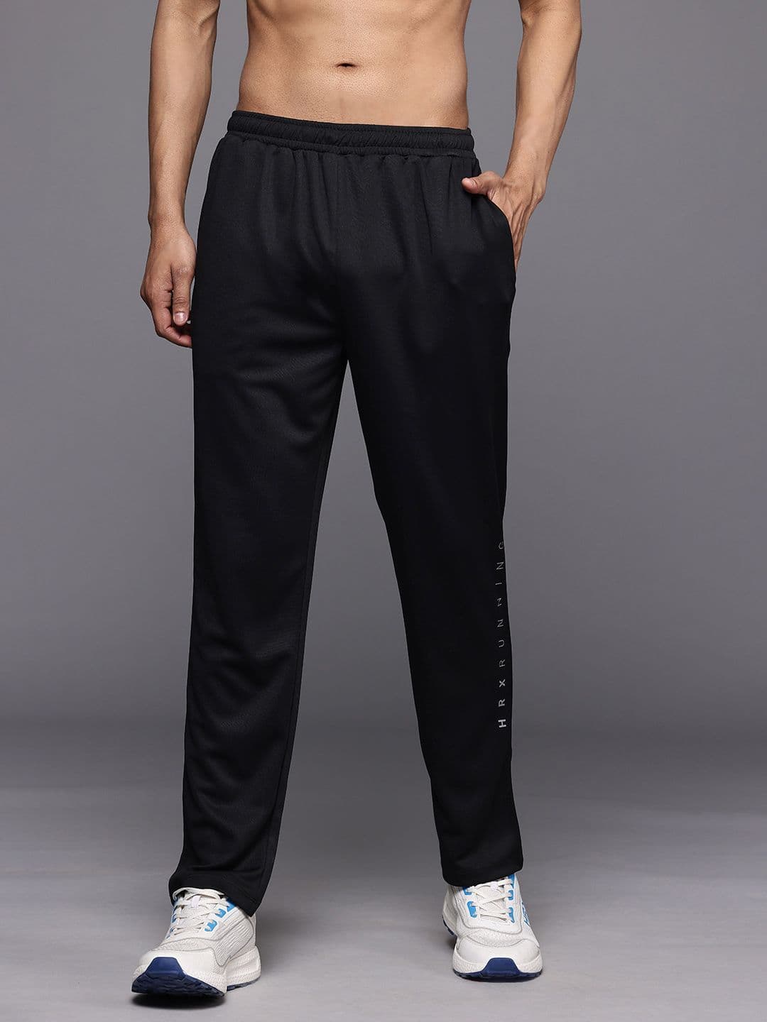 HRX by Hrithik Roshan Men Regular Fit Rapid-Dry Running Track Pants With Reflective Detail - view 1
