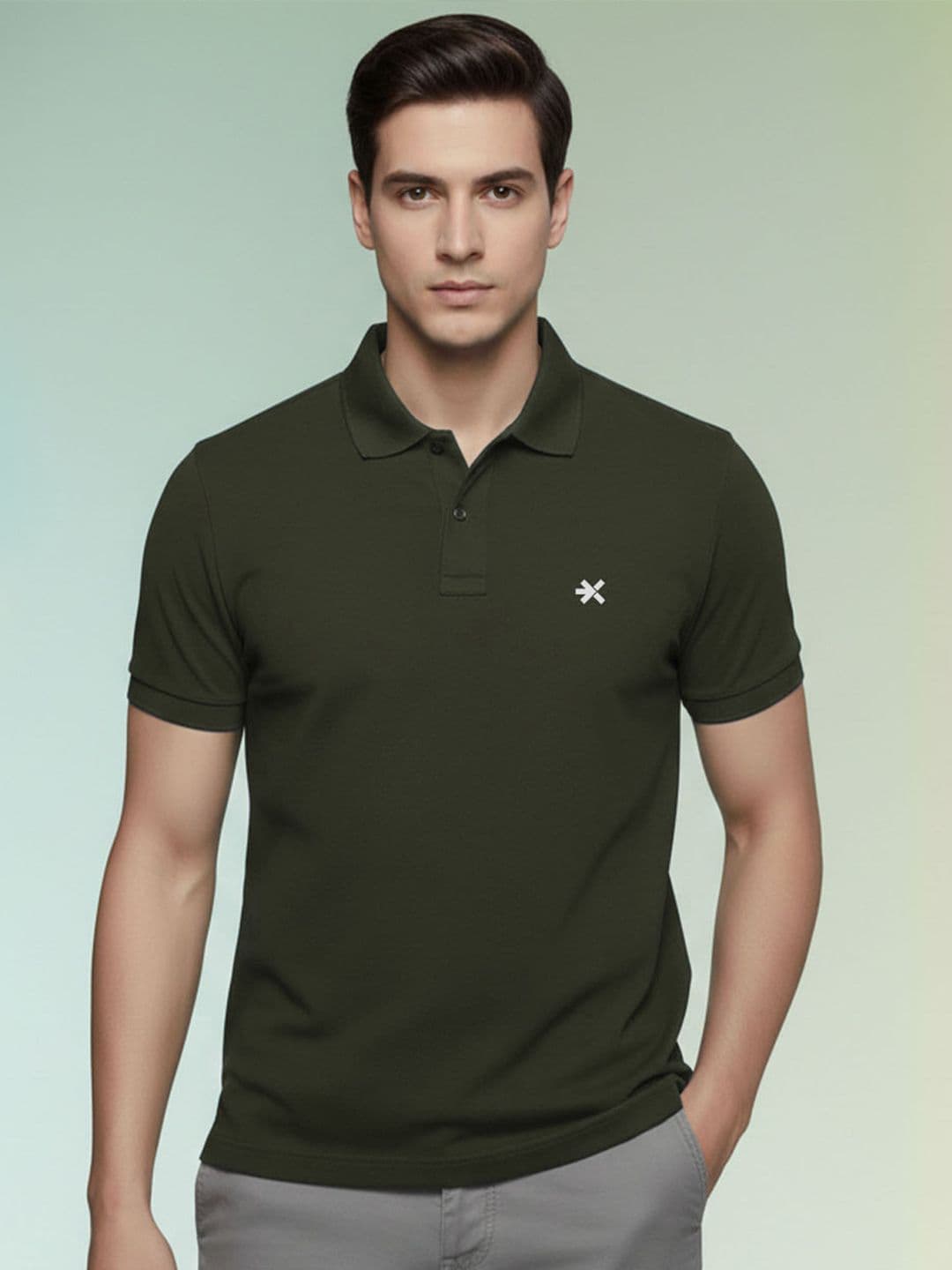 HRX by Hrithik Roshan Men Brand Logo Polo Collar T-shirt - view 1
