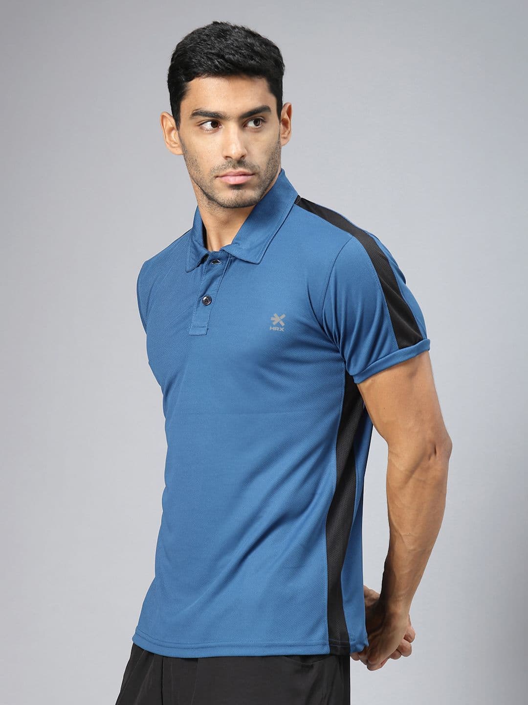 HRX by Hrithik Roshan Men Solid Polo Collar T-shirt - view 1