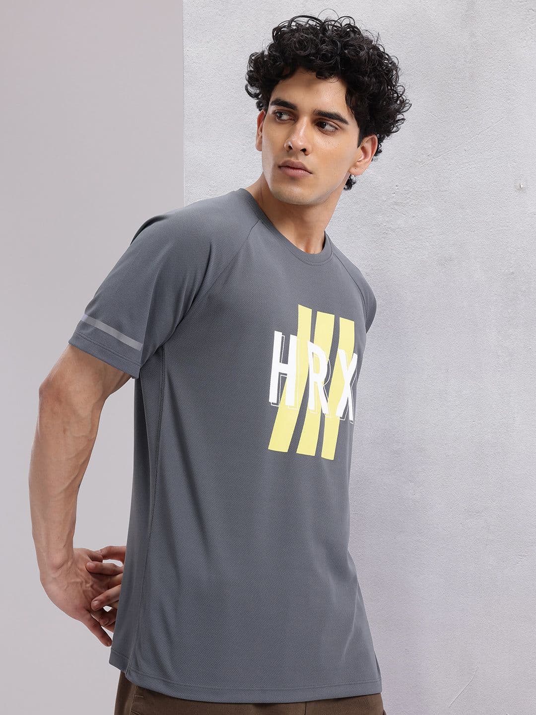 HRX by Hrithik Roshan Men Brand Logo Printed Rapid-Dry Training T-shirt - view 1