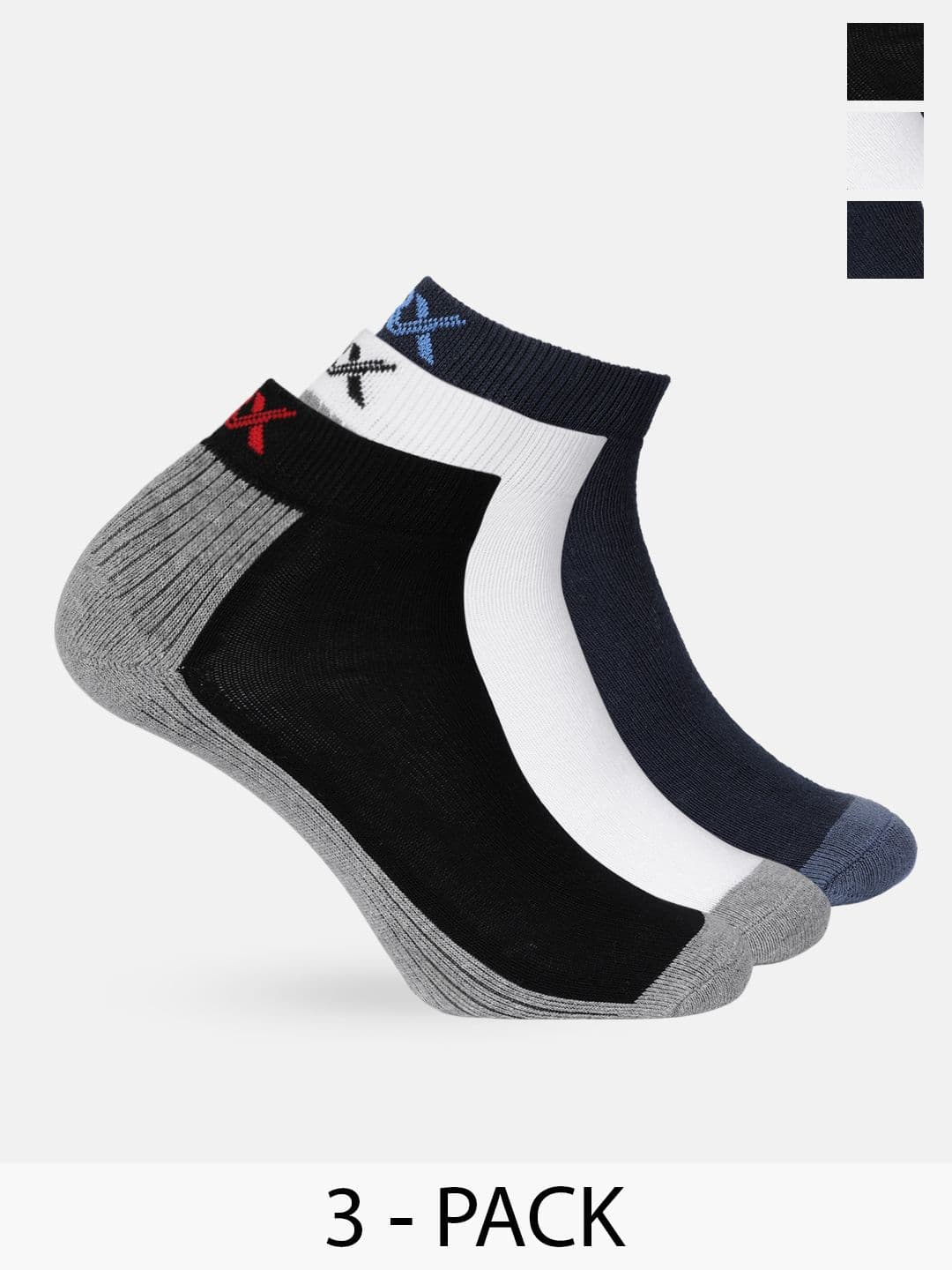 HRX by Hrithik Roshan Men Ankle length Pack of 3 Terry Socks - view 1