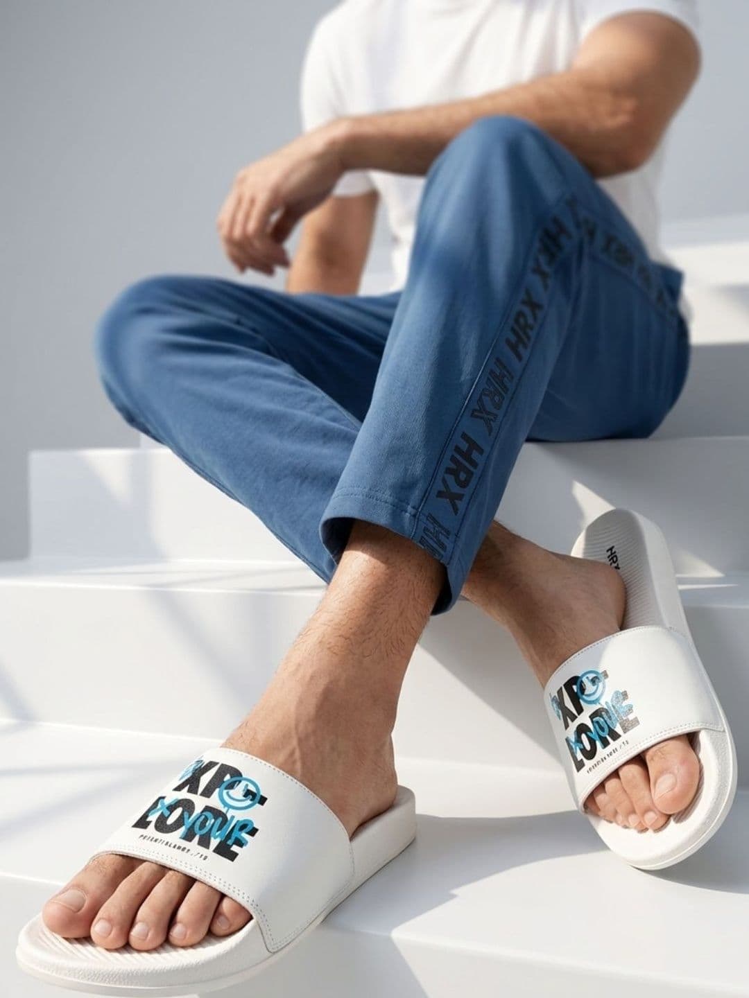 HRX by Hrithik Roshan Men Printed Sliders - view 1