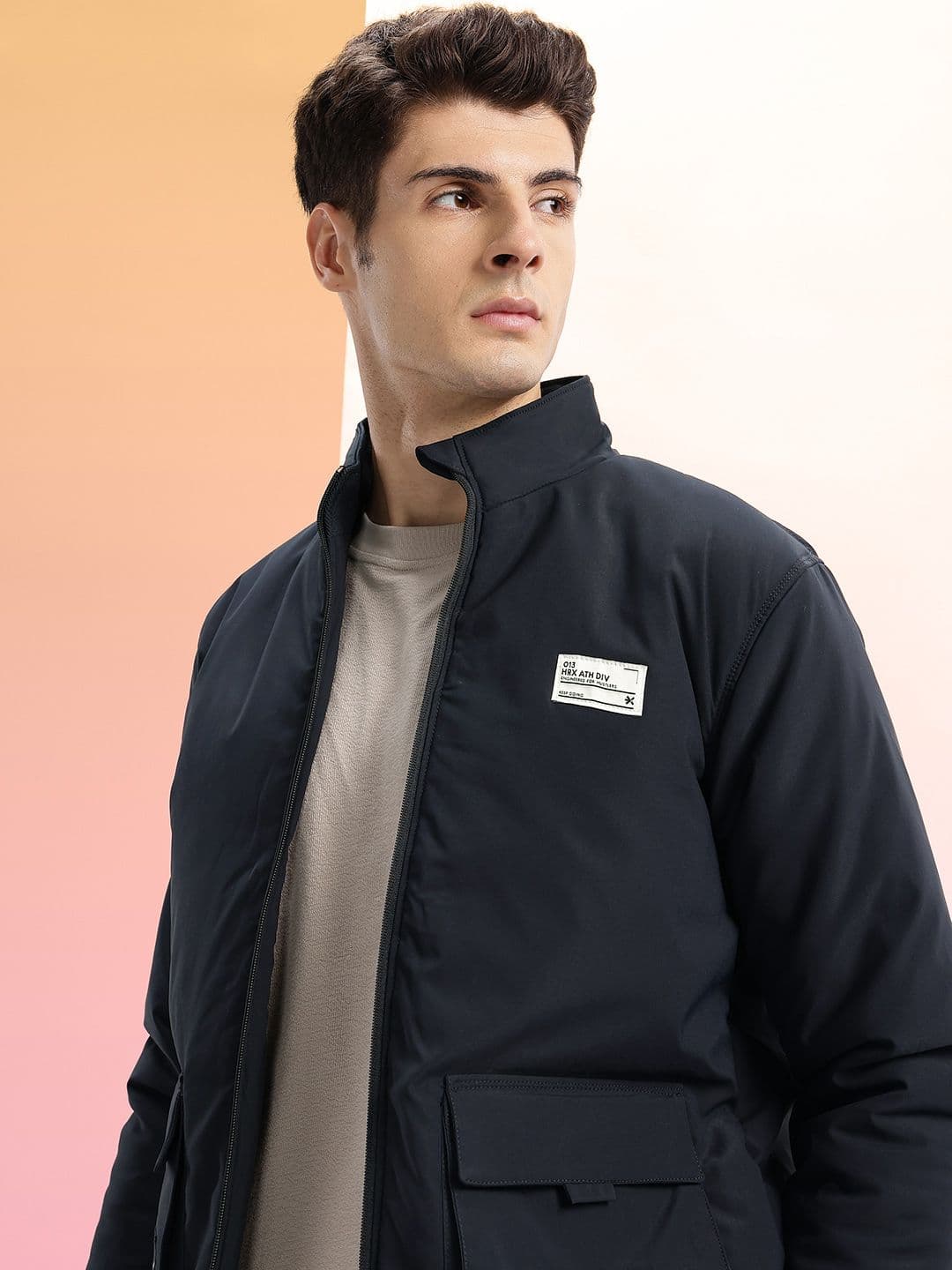 HRX by Hrithik Roshan Rivet & Applique Detail Bomber Jacket - view 1