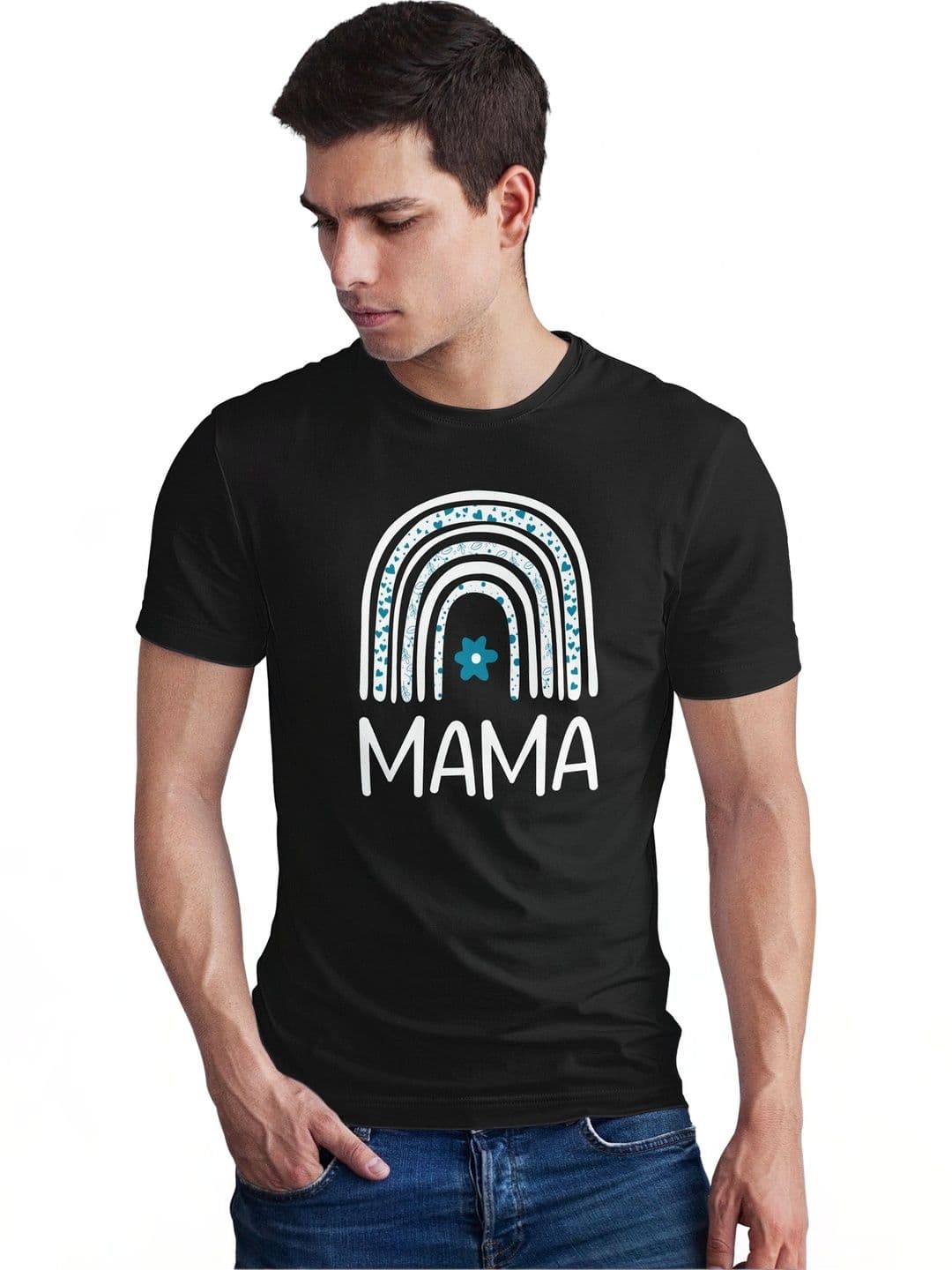 Seekbuylove Typography Printed Round Neck Cotton T-shirt - view 1