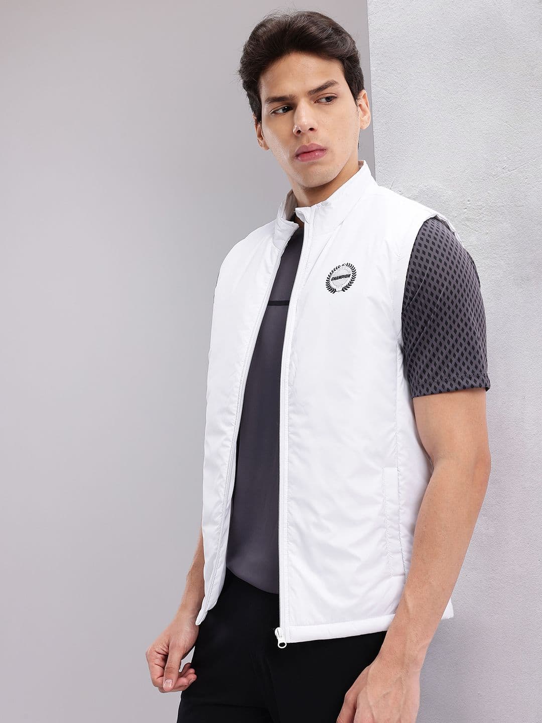HRX by Hrithik Roshan Mock Collar Padded-Style Gilet Jacket - view 1