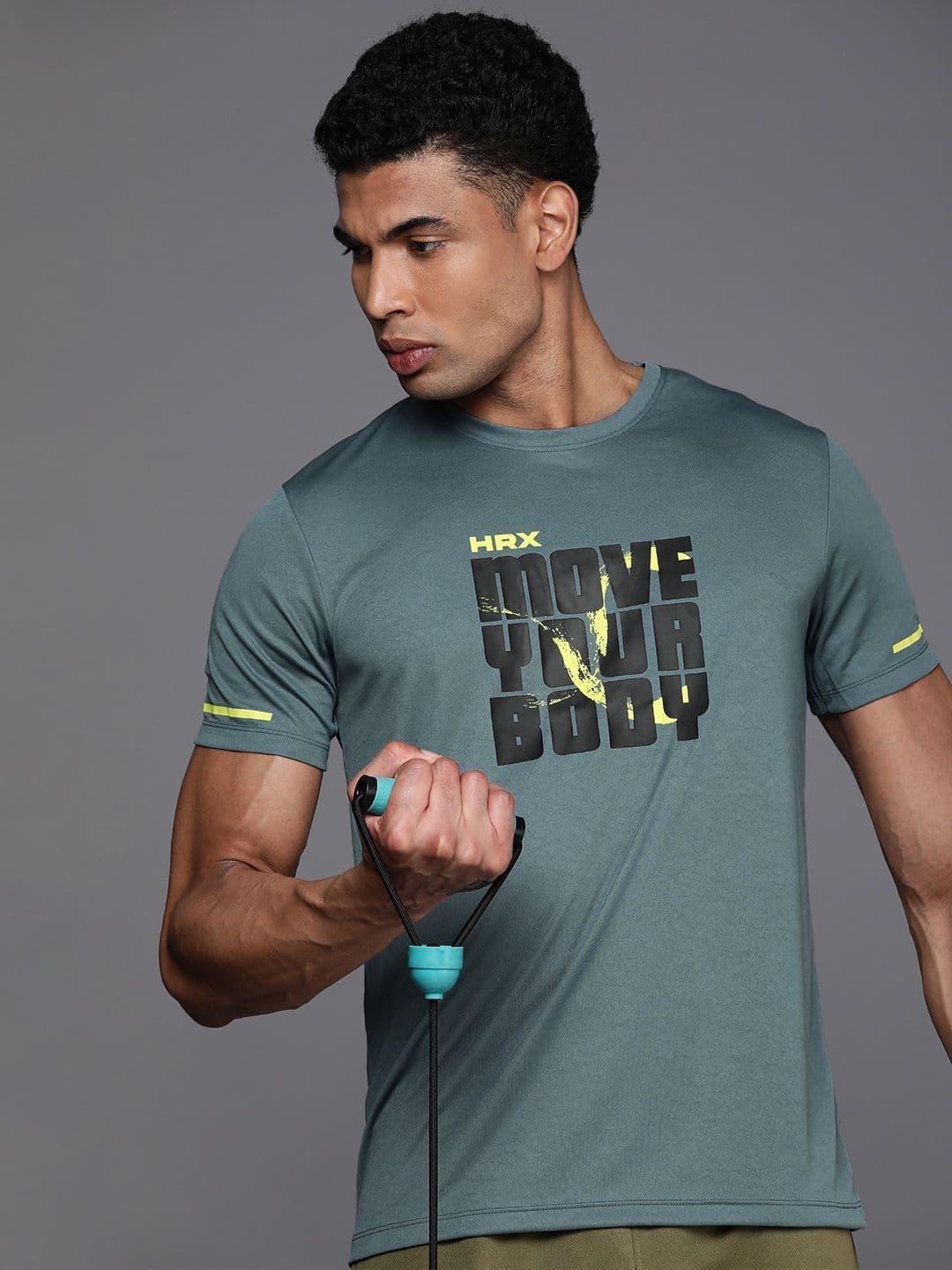 HRX by Hrithik Roshan Flex-Collection Rapid Dry Antimicrobial Finish Printed T-shirt - view 1