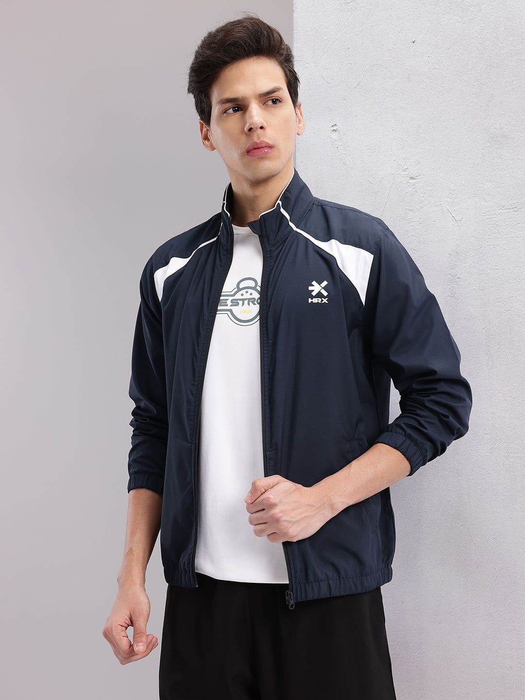 HRX by Hrithik Roshan Men Mock Collar Bomber Lifestyle Jacket - view 1