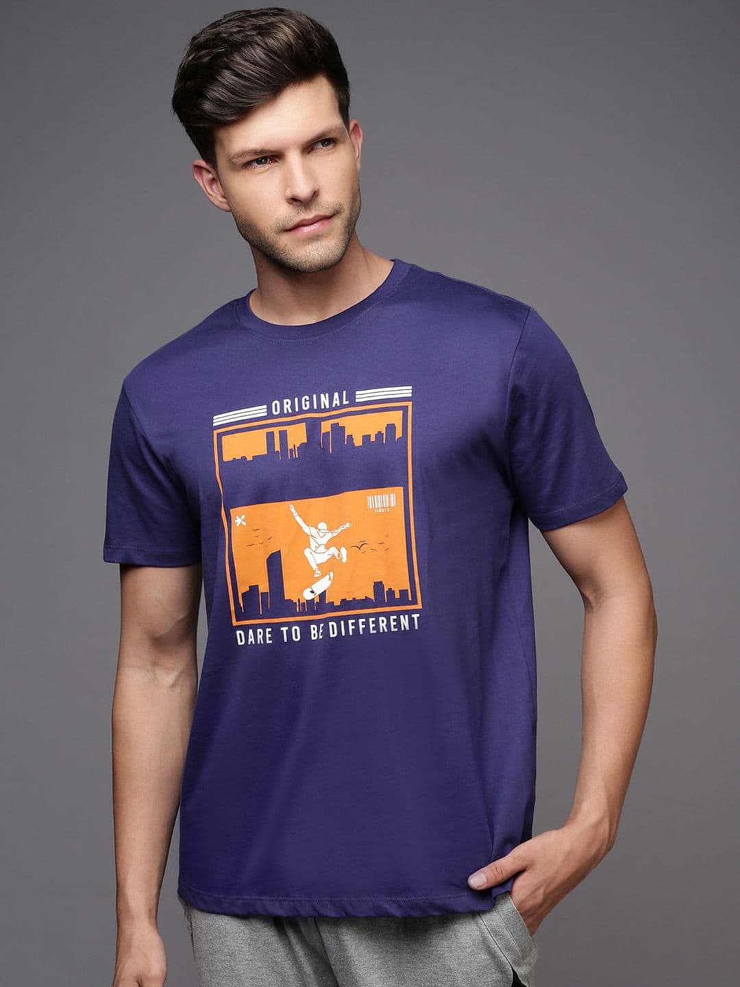 HRX by Hrithik Roshan Men Typography Printed Round Neck T-shirt - view 1