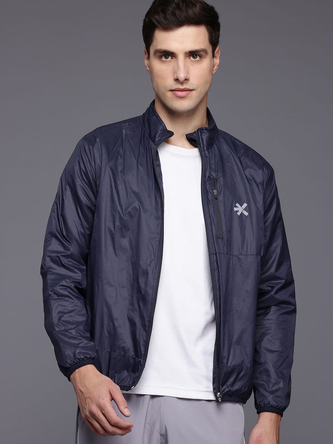 HRX by Hrithik Roshan Typography Printed Running Tailored Jacket - view 1