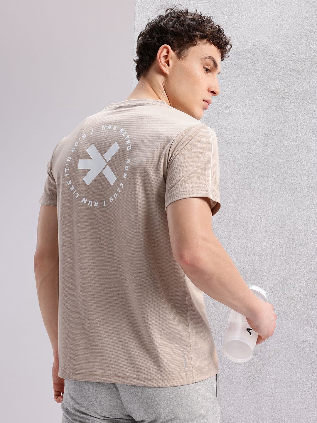 HRX by Hrithik Roshan Brand Logo Printed Detail Regular Fit Rapid-Dry Running T-shirt - view 1