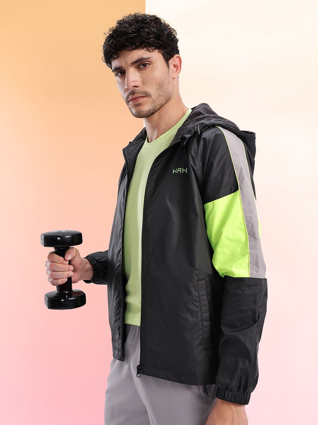 HRX by Hrithik Roshan Colourblocked Hooded Training Jacket - view 1