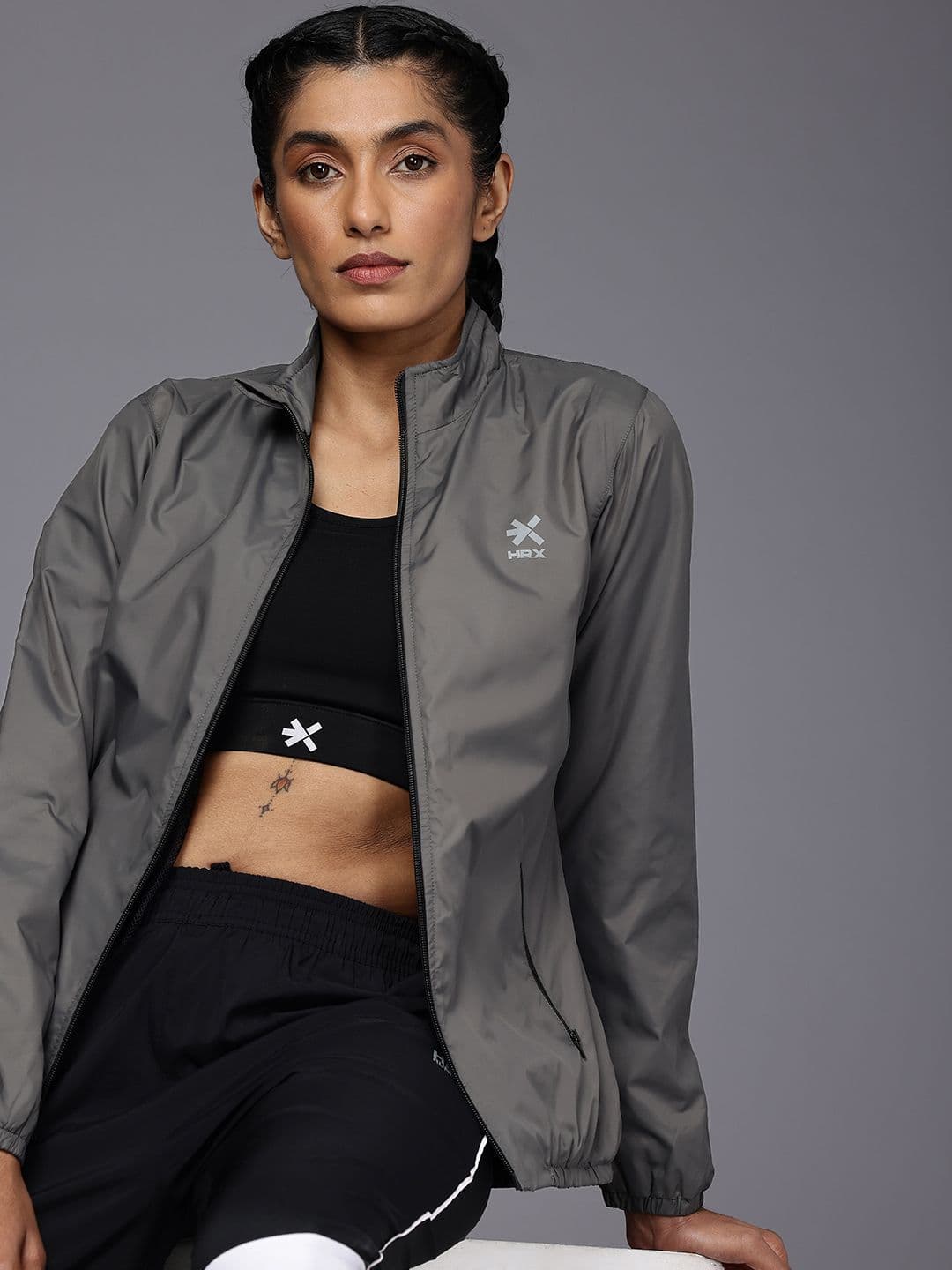 HRX by Hrithik Roshan Rapid-Dry Antimicrobial Running Sporty Jacket - view 1