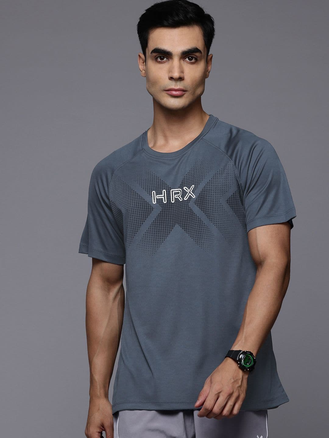 HRX by Hrithik Roshan Rapid-Dry Printed Training T-shirt - view 1