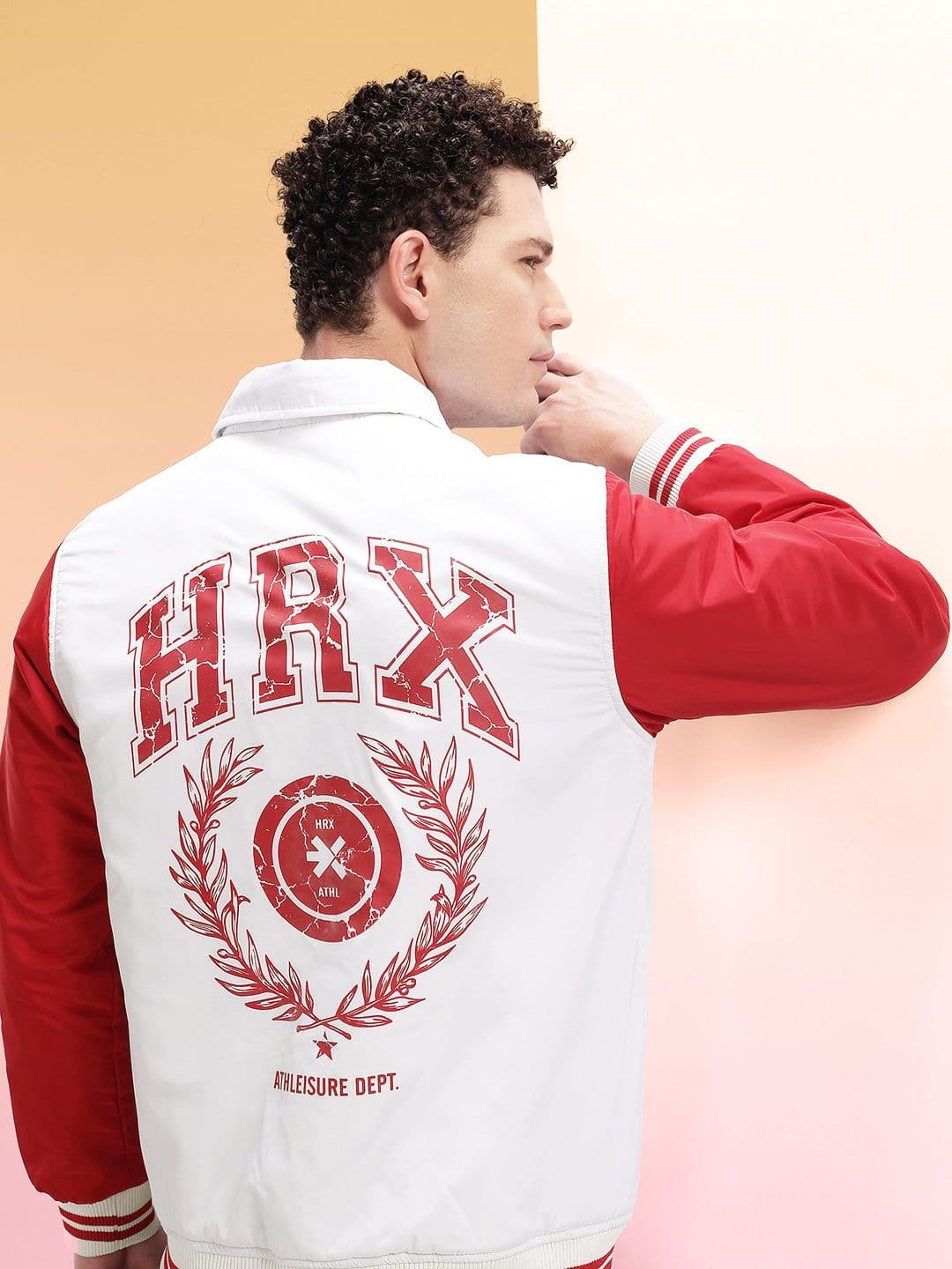 HRX by Hrithik Roshan Printed Applique Varsity Lifestyle Jacket - view 1
