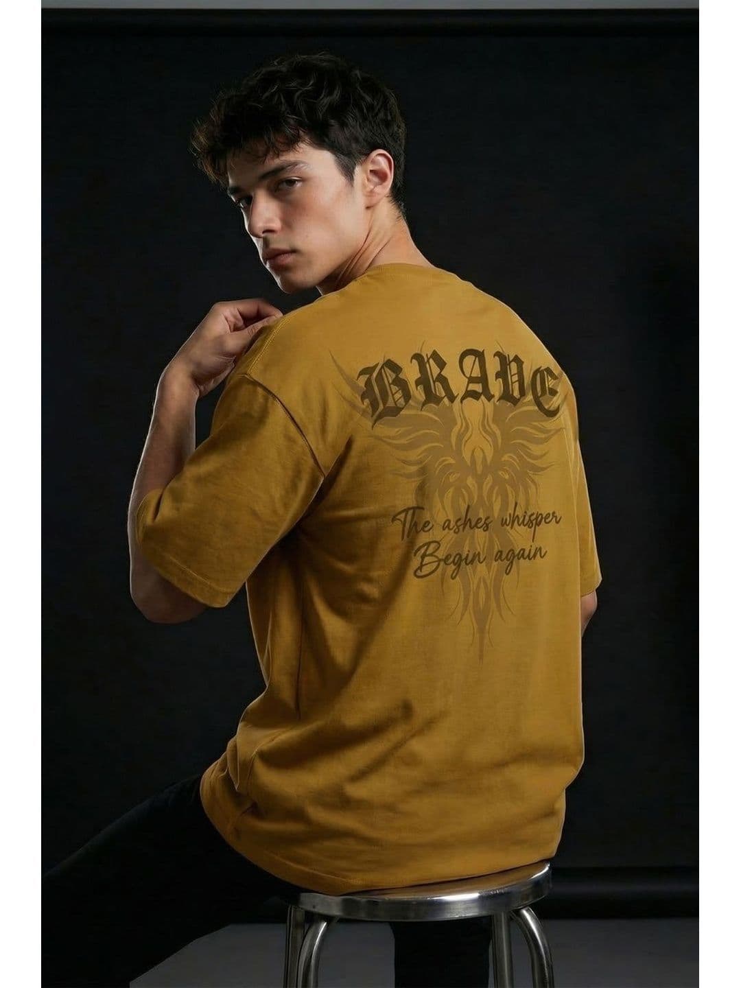 RAAX Men Typography Printed Drop-Shoulder Sleeves Pure Cotton T-shirt - view 1