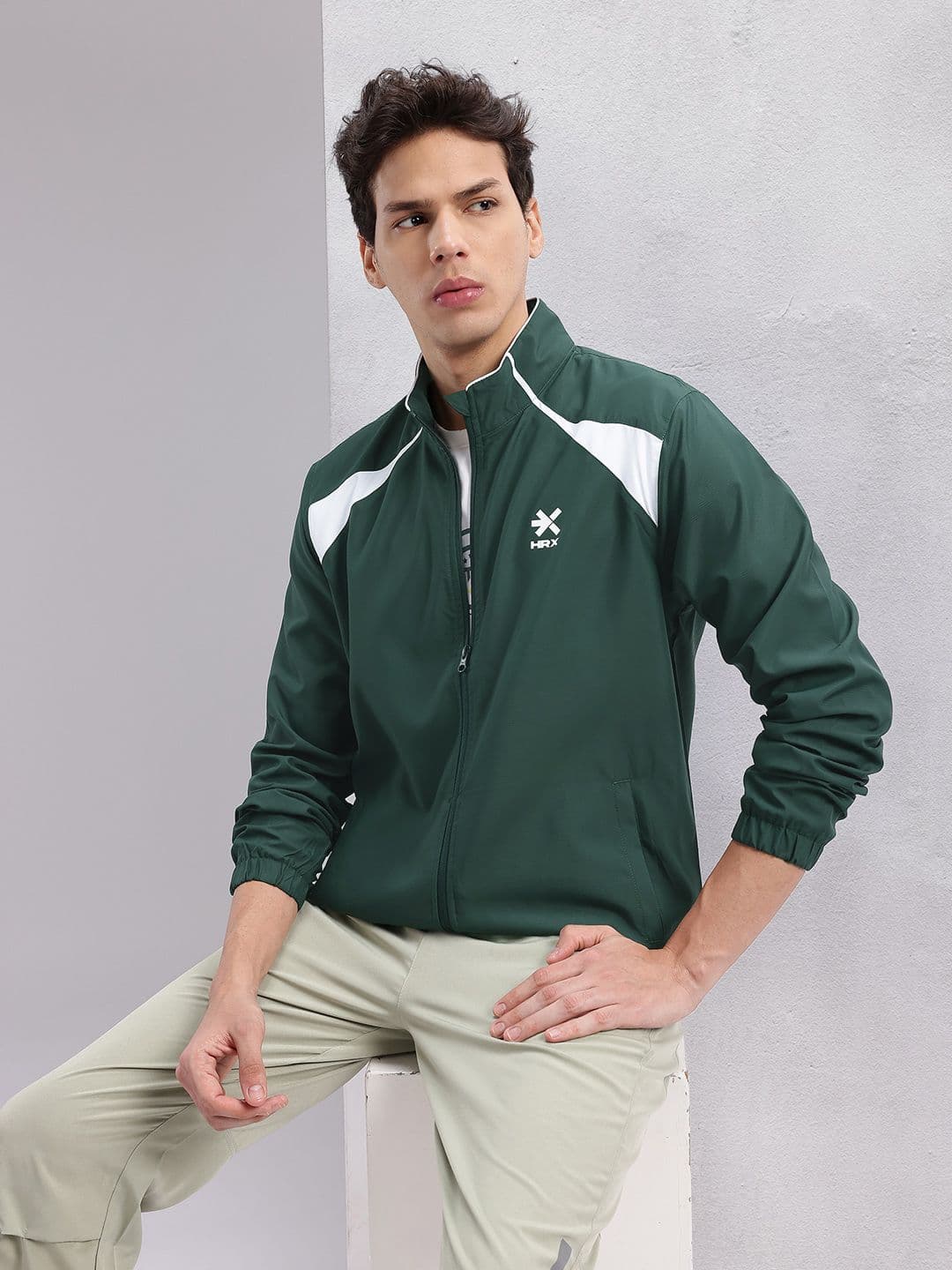 HRX by Hrithik Roshan Men Mock Collar Bomber Lifestyle Jacket - view 1