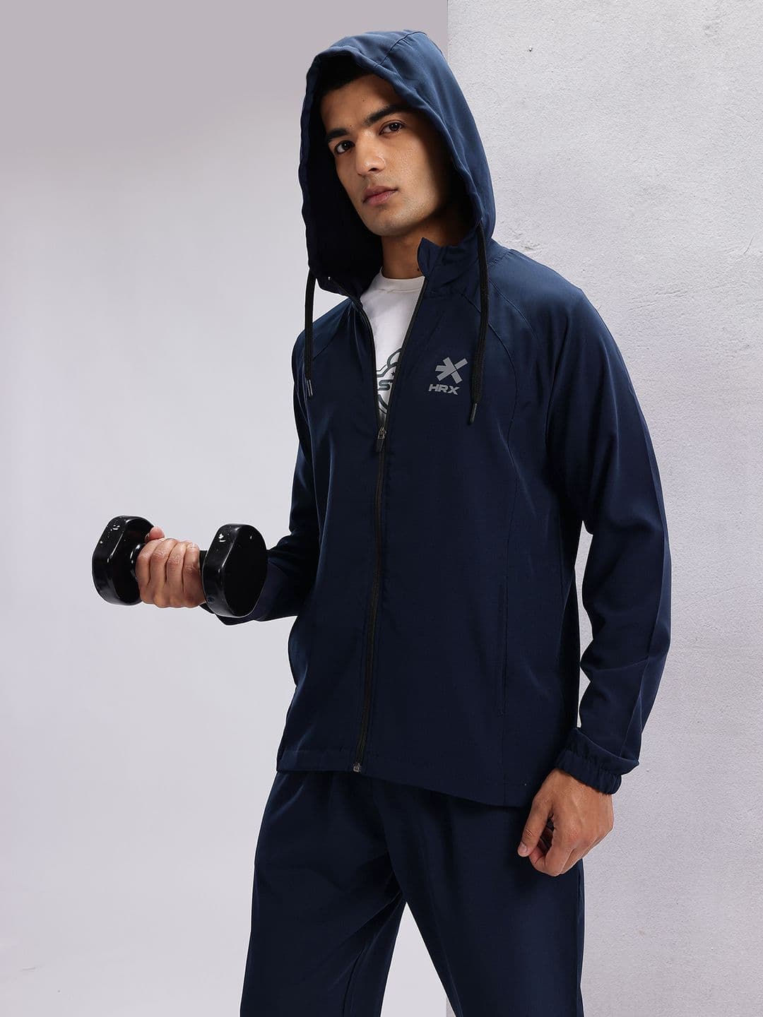 HRX by Hrithik Roshan Rapid-Dry Hooded Training Tracksuit - view 1