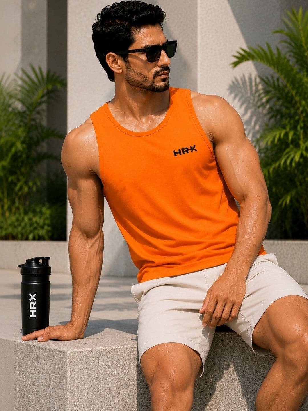 HRX by Hrithik Roshan Round Neck Bamboo Gym Vest - view 1