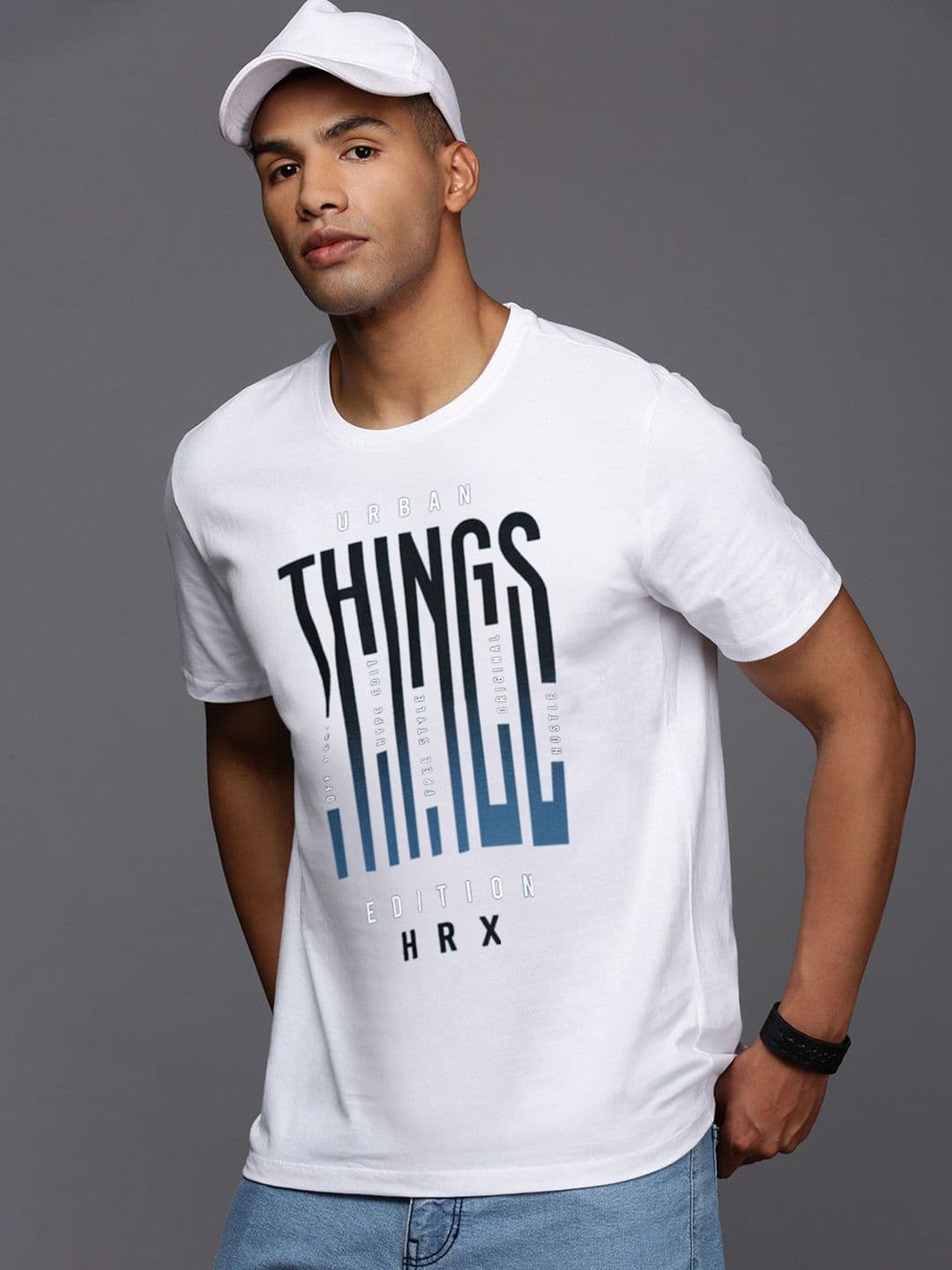 HRX by Hrithik Roshan Men Typography Printed Round Neck T-shirt - view 1