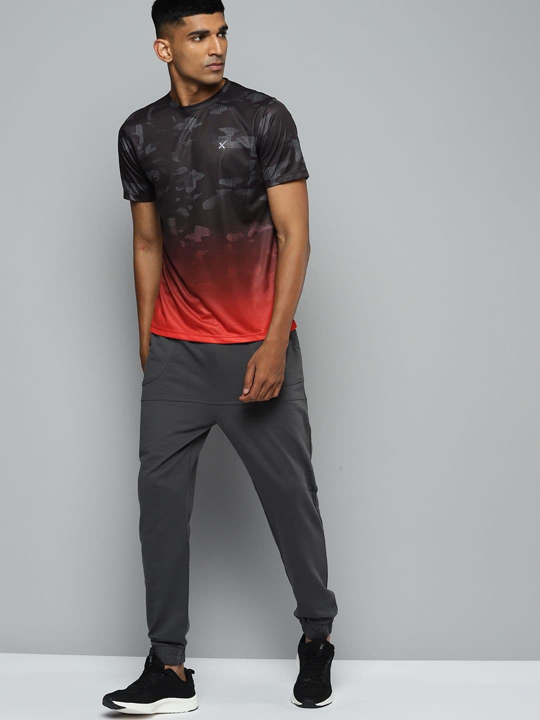 HRX by Hrithik Roshan Printed Colourblocked Running T-shirt - view 1