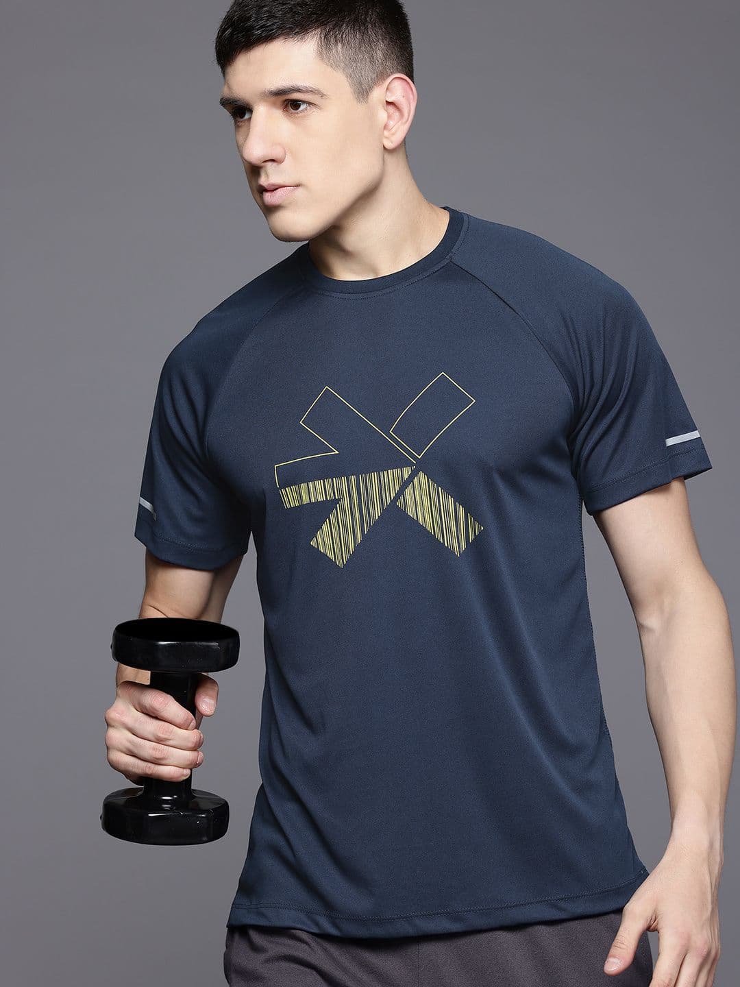 HRX by Hrithik Roshan Logo Printed Rapid Dry Training T-shirt - view 1