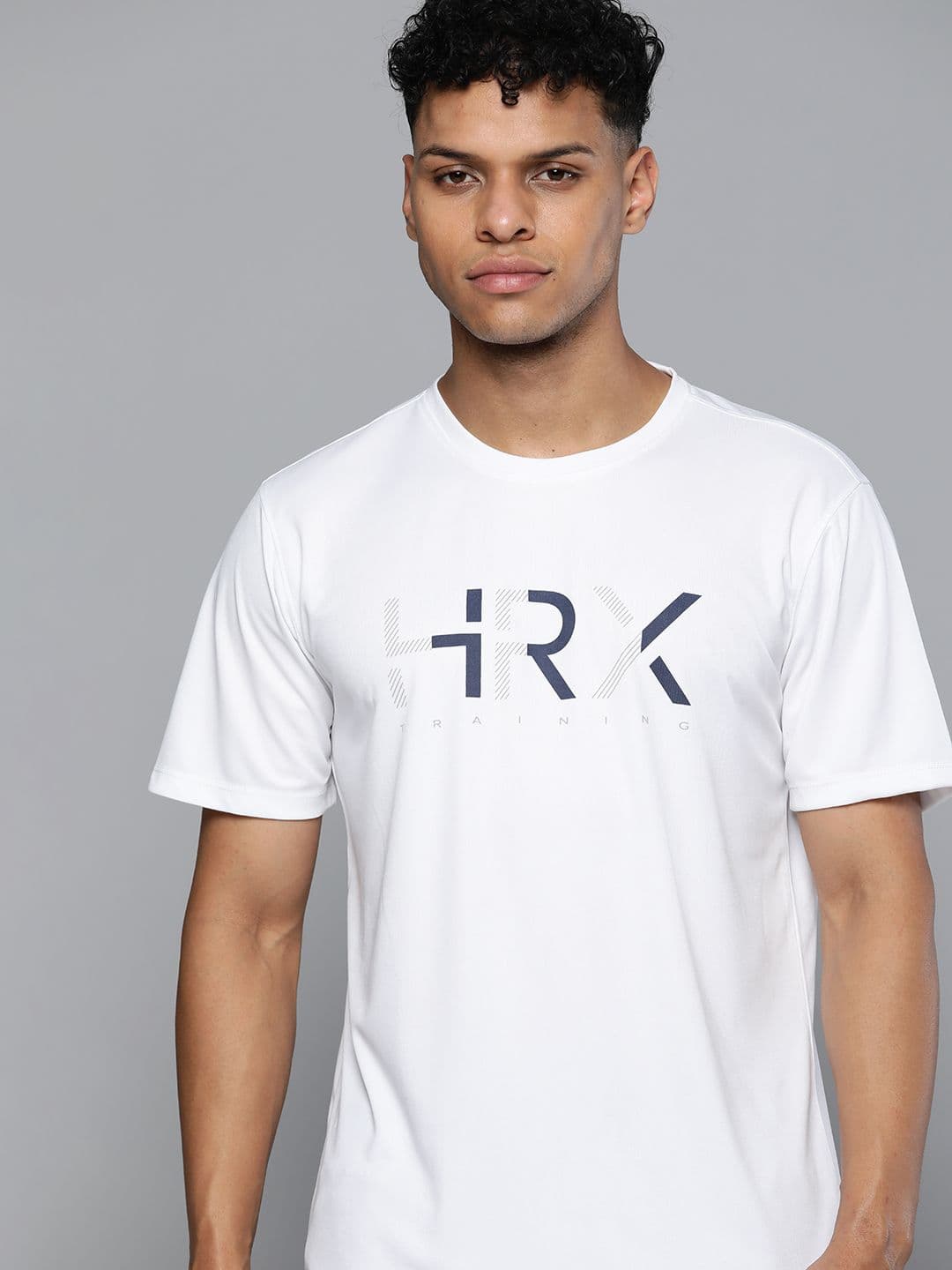 HRX by Hrithik Roshan Men Brand Logo Training Printed Sports T-shirt - view 1