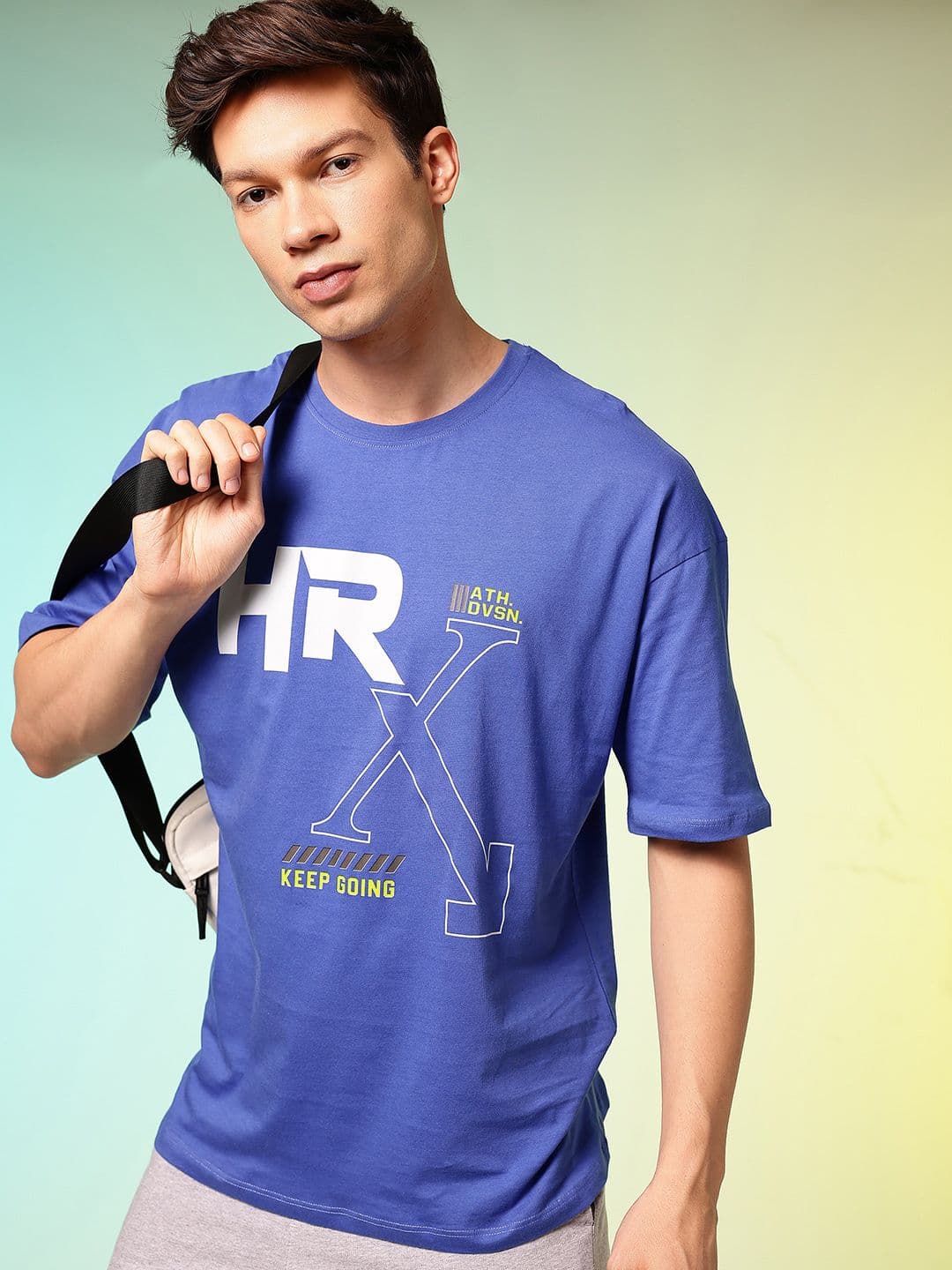 HRX by Hrithik Roshan Men Typography Printed Pure Cotton T-shirt - view 1