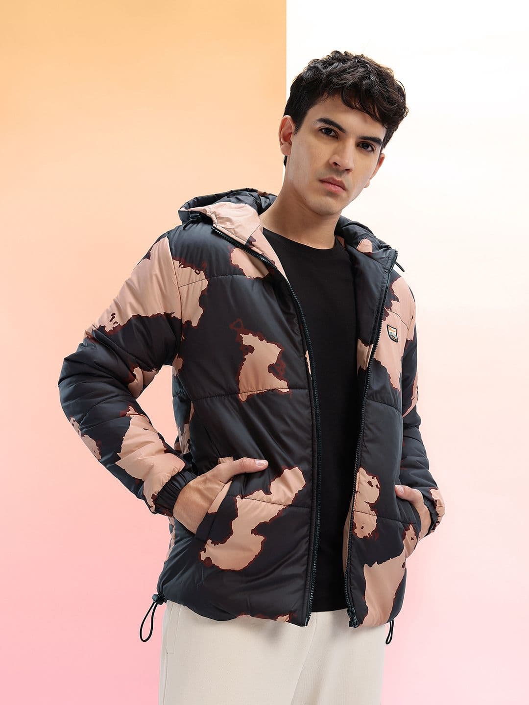 HRX by Hrithik Roshan Printed Hooded Outdoor Jacket - view 1
