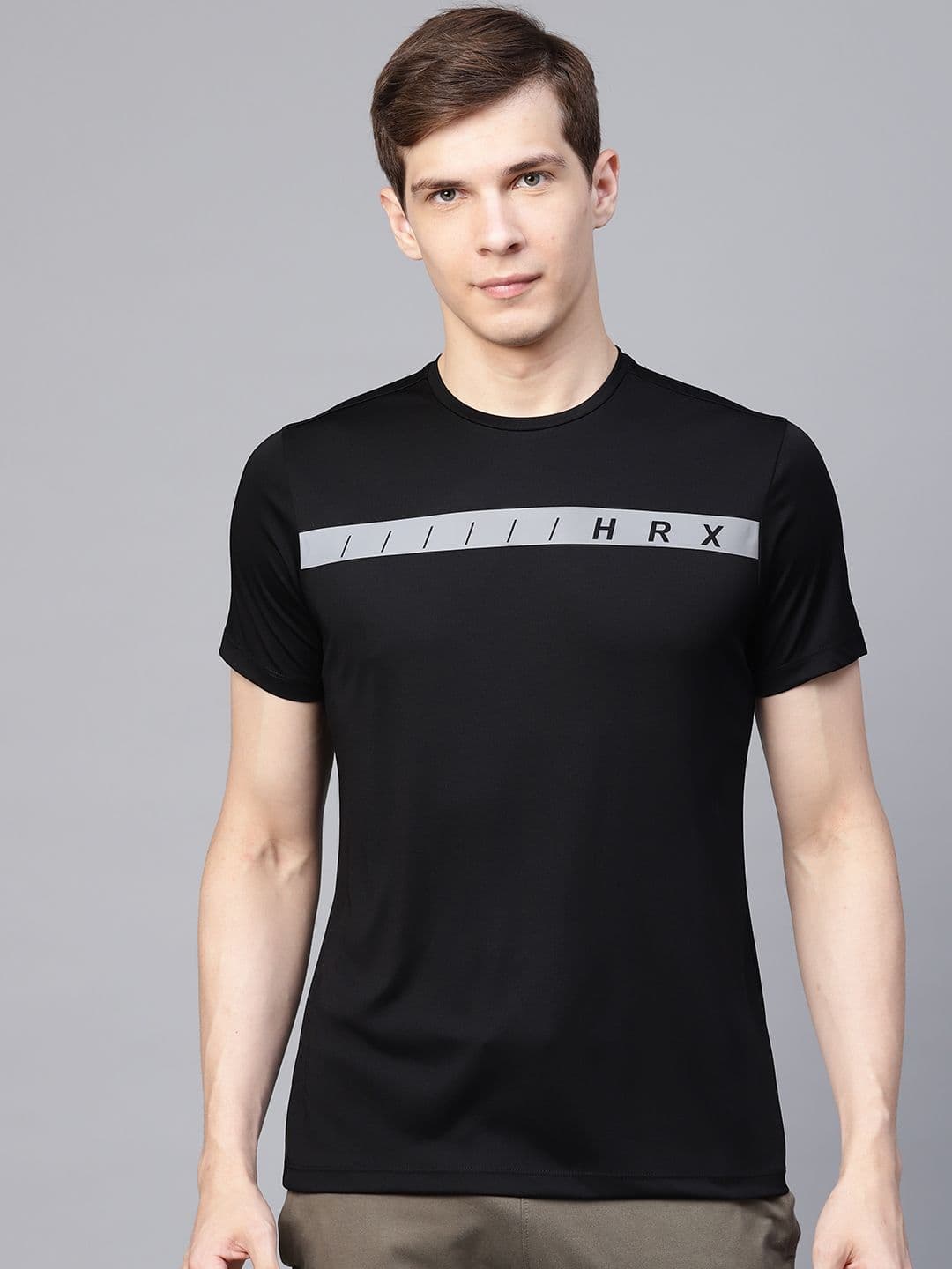 HRX by Hrithik Roshan Ultralyte Men Black Running T-shirt - view 1
